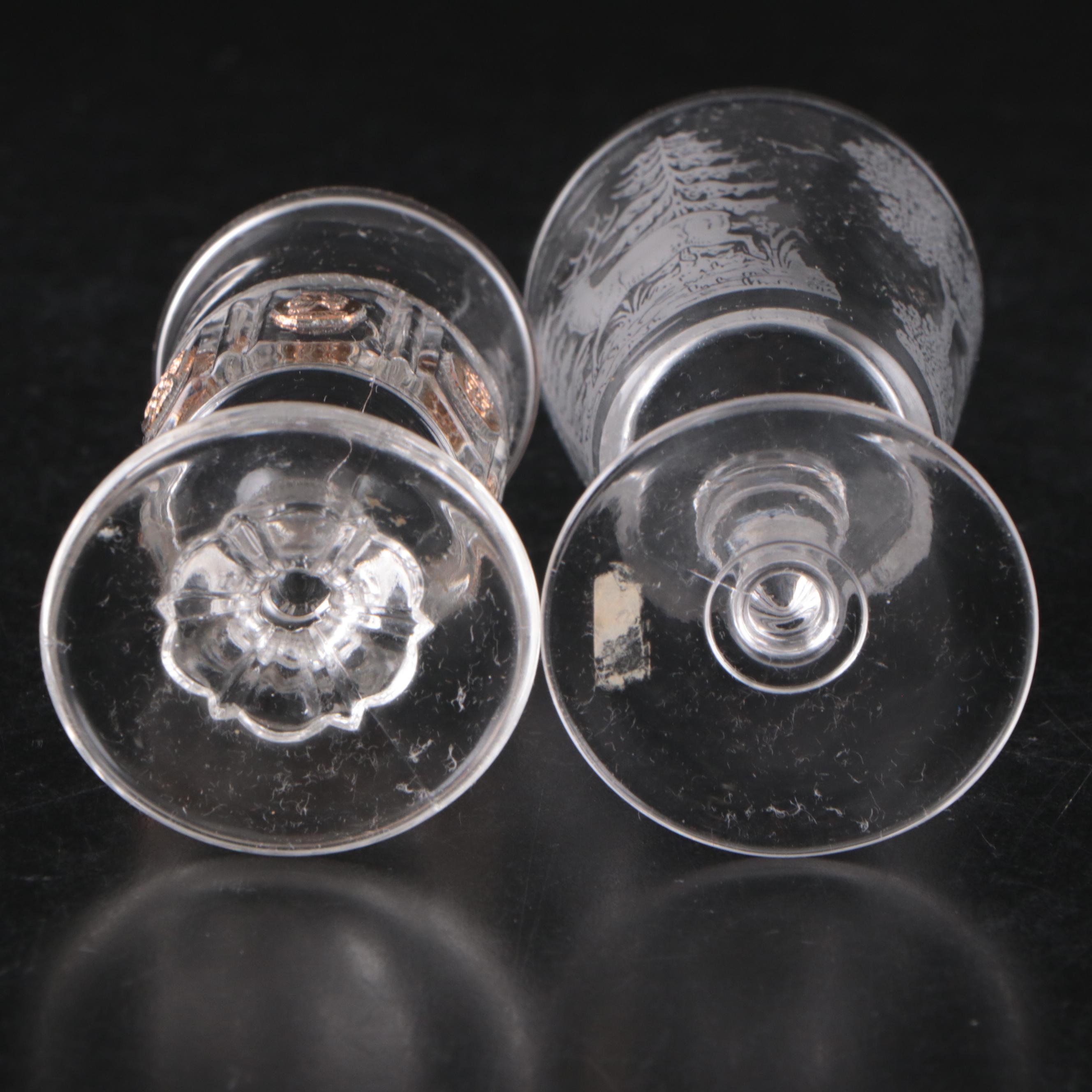 Fenton and Kemple Milk Glass Water Goblets with More Table Accessories