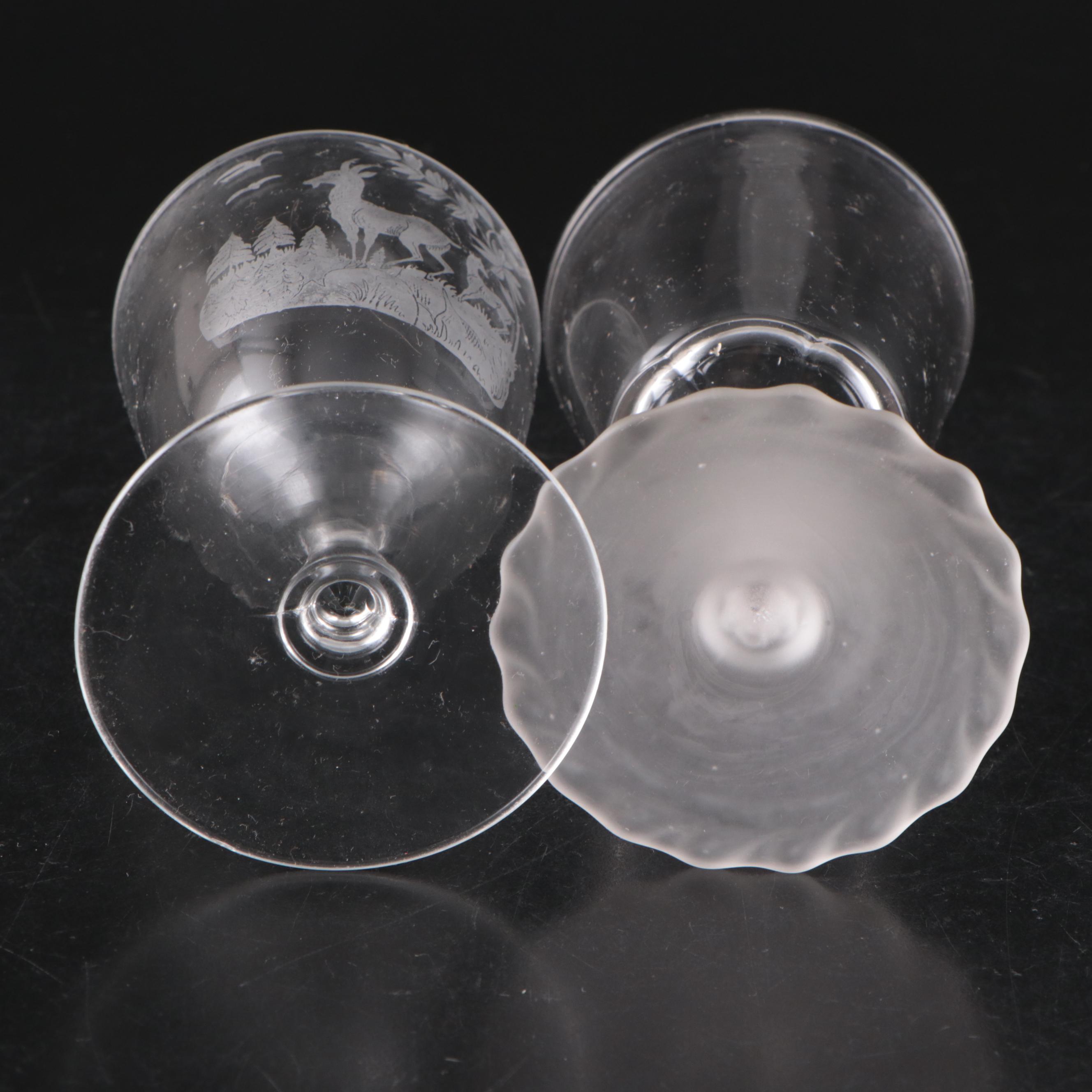 Fenton and Kemple Milk Glass Water Goblets with More Table Accessories