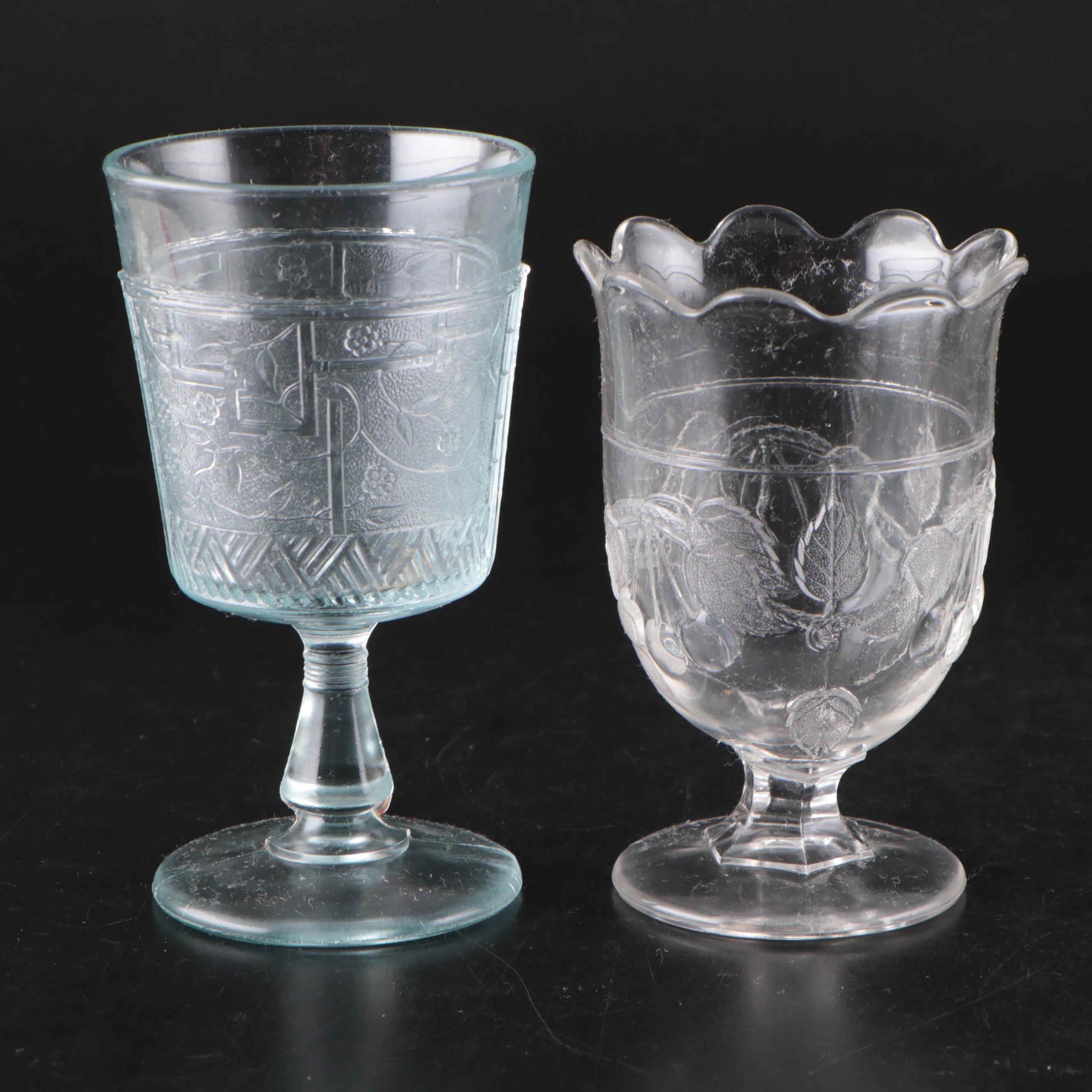 Fenton and Kemple Milk Glass Water Goblets with More Table Accessories