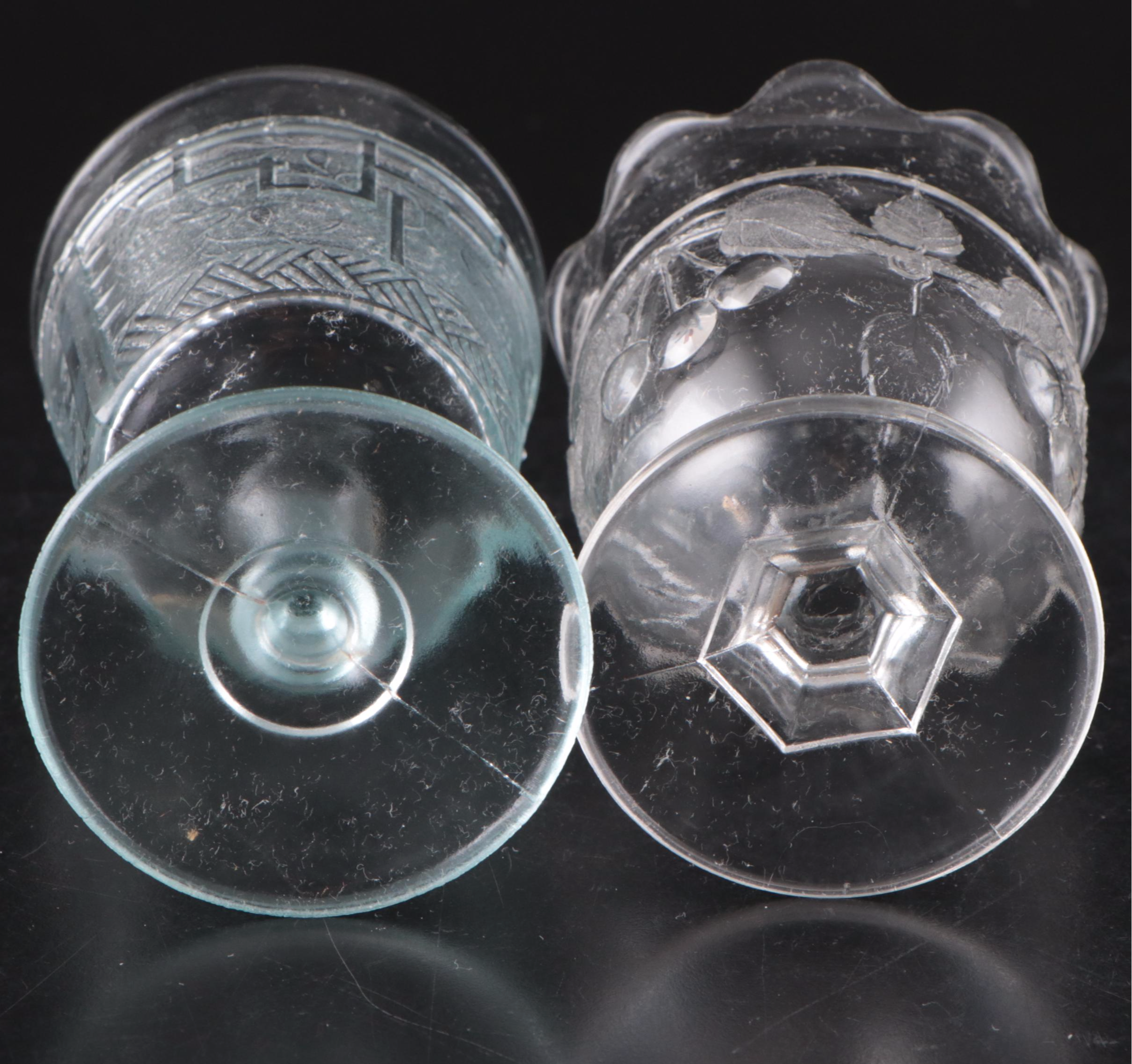 Fenton and Kemple Milk Glass Water Goblets with More Table Accessories