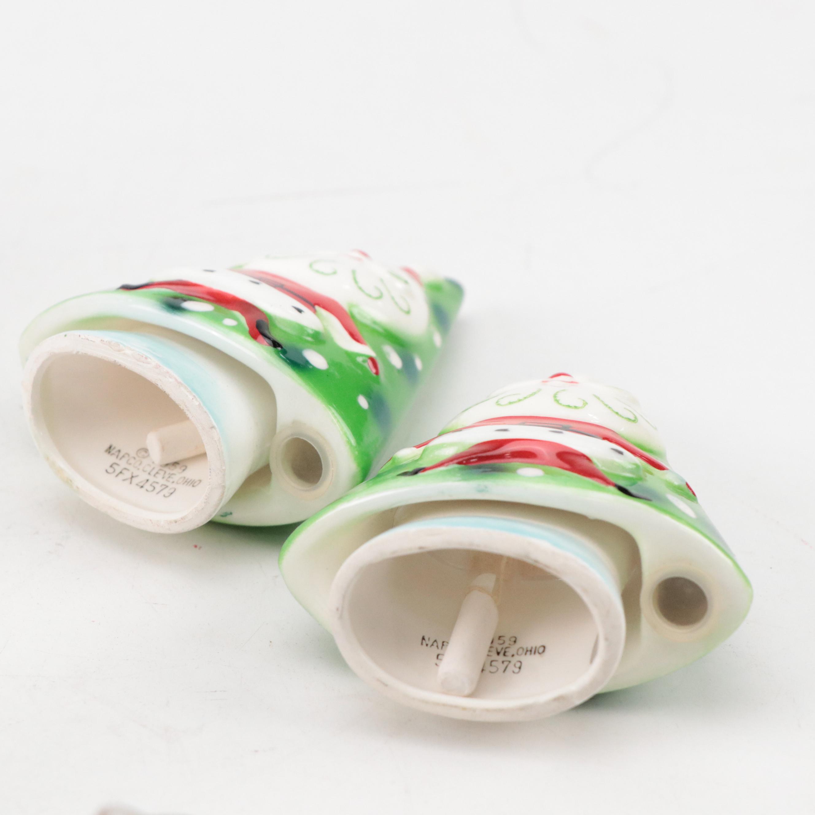 Christmas Shakers and Bells Including Mr. & Mrs. Claus, Reindeer, Lights & More