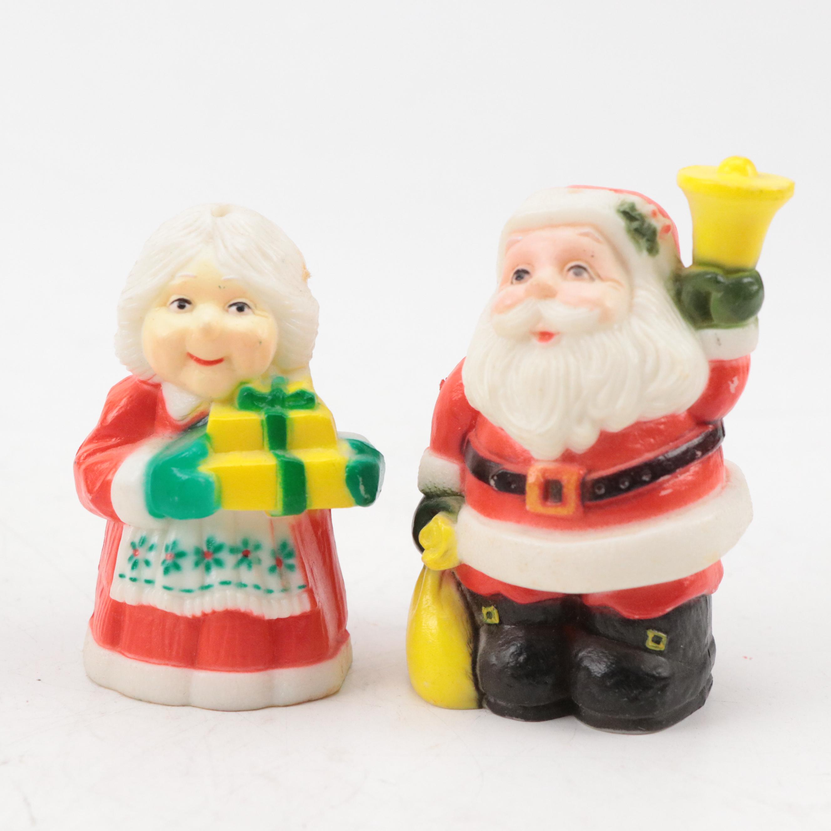Christmas Shakers and Bells Including Mr. & Mrs. Claus, Reindeer, Lights & More