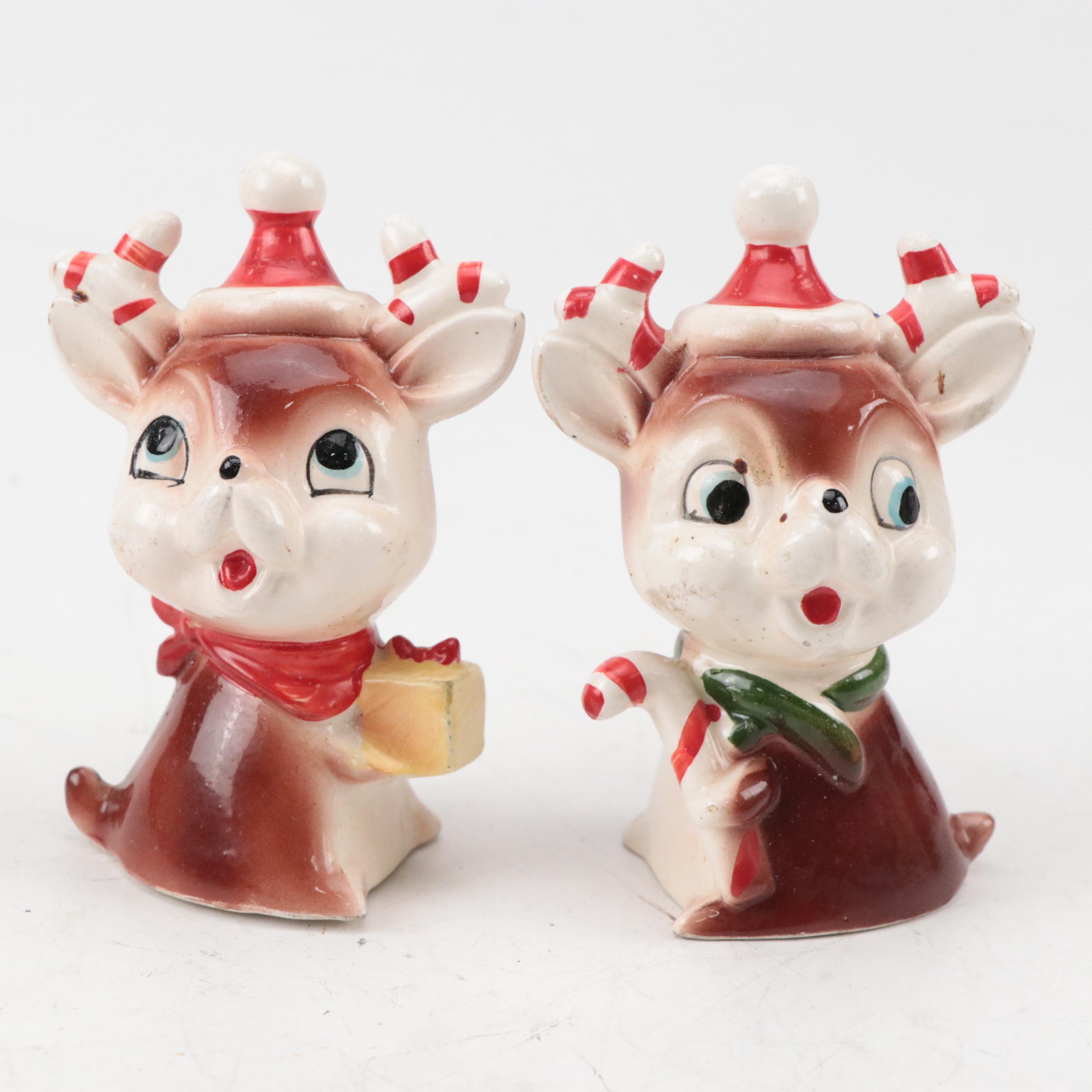 Christmas Shakers and Bells Including Mr. & Mrs. Claus, Reindeer, Lights & More