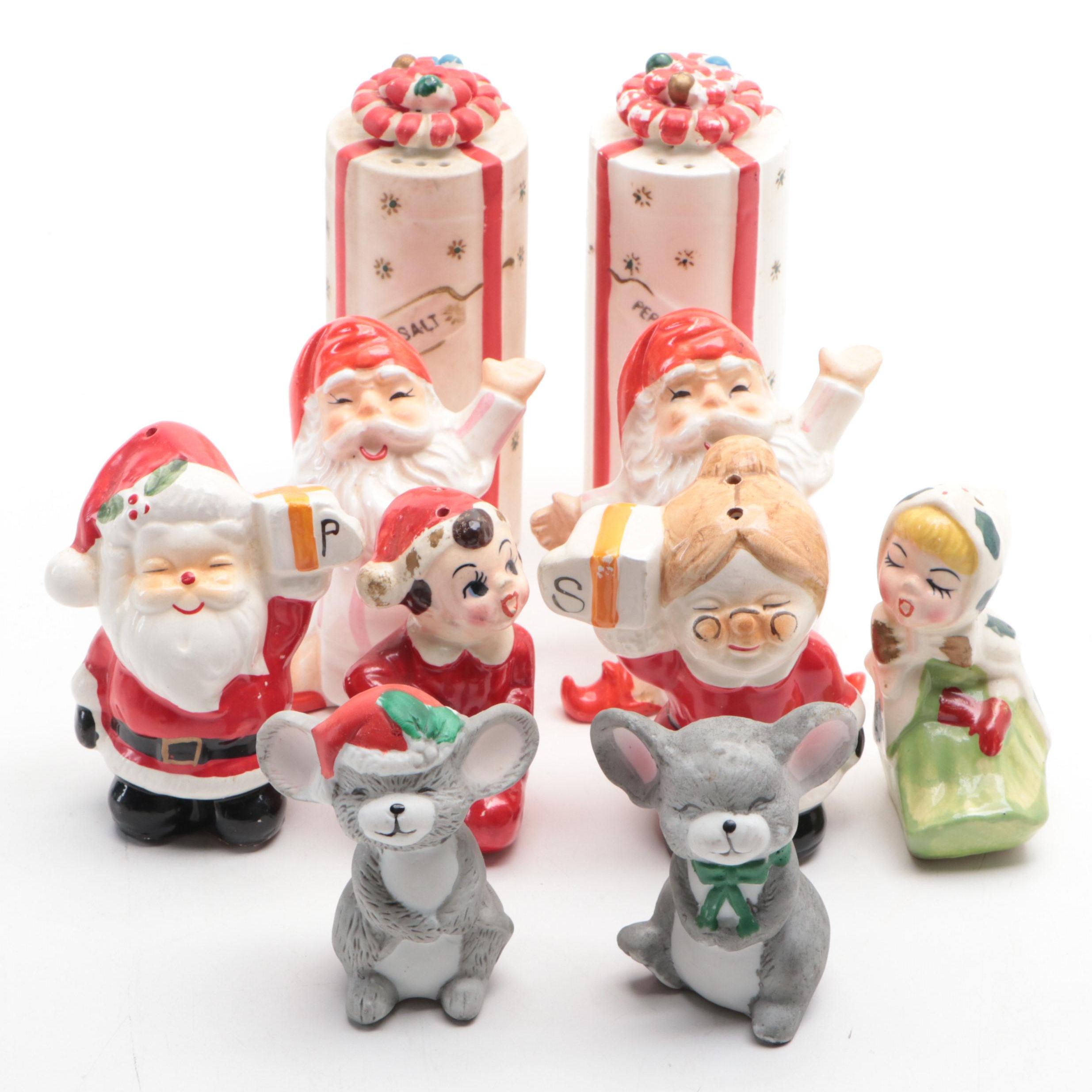 Napco, Norcrest and Other Japanese, Chinese Christmas Theme Shaker Sets