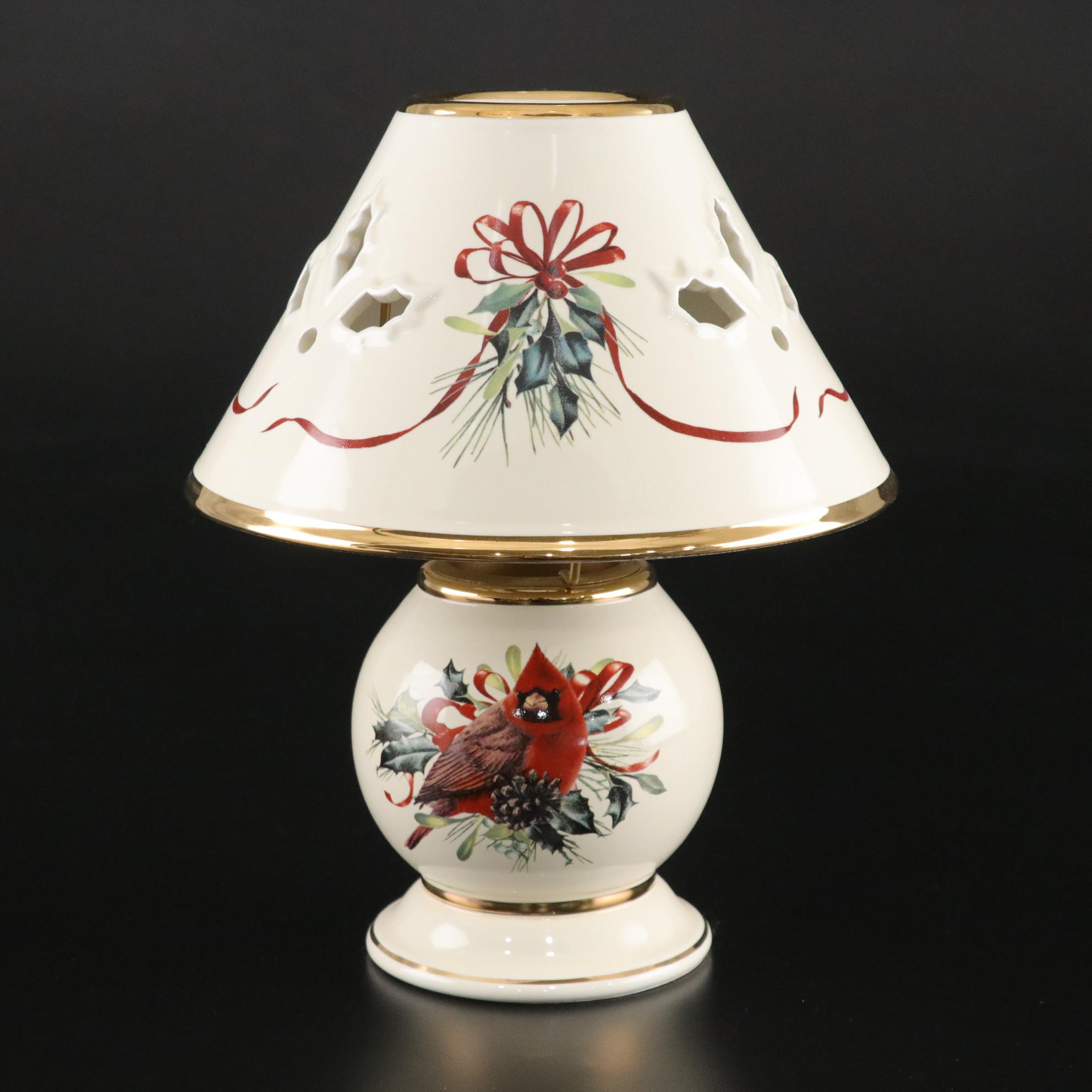 Lenox "Winter Greetings" Ceramic Candle Lamp