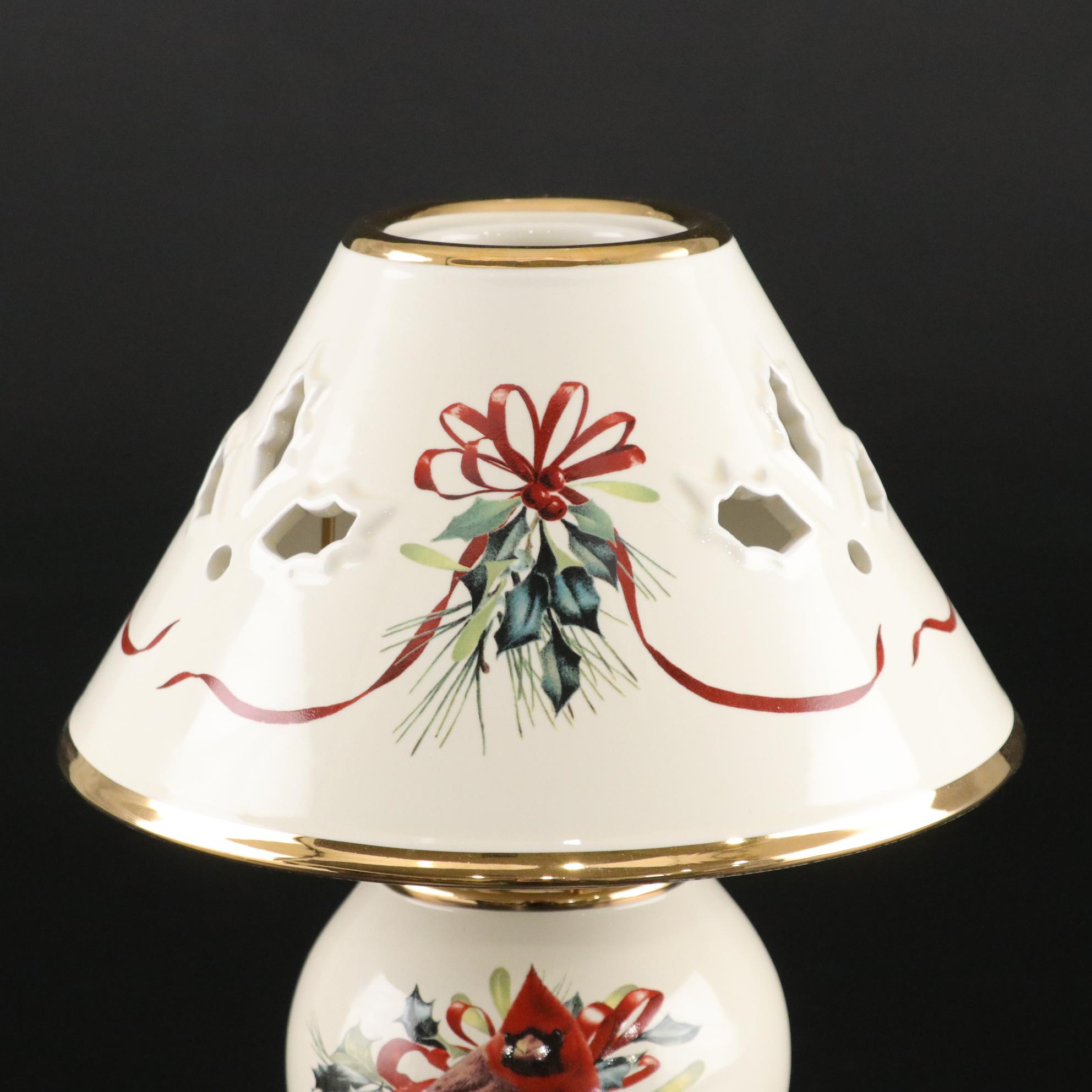 Lenox "Winter Greetings" Ceramic Candle Lamp