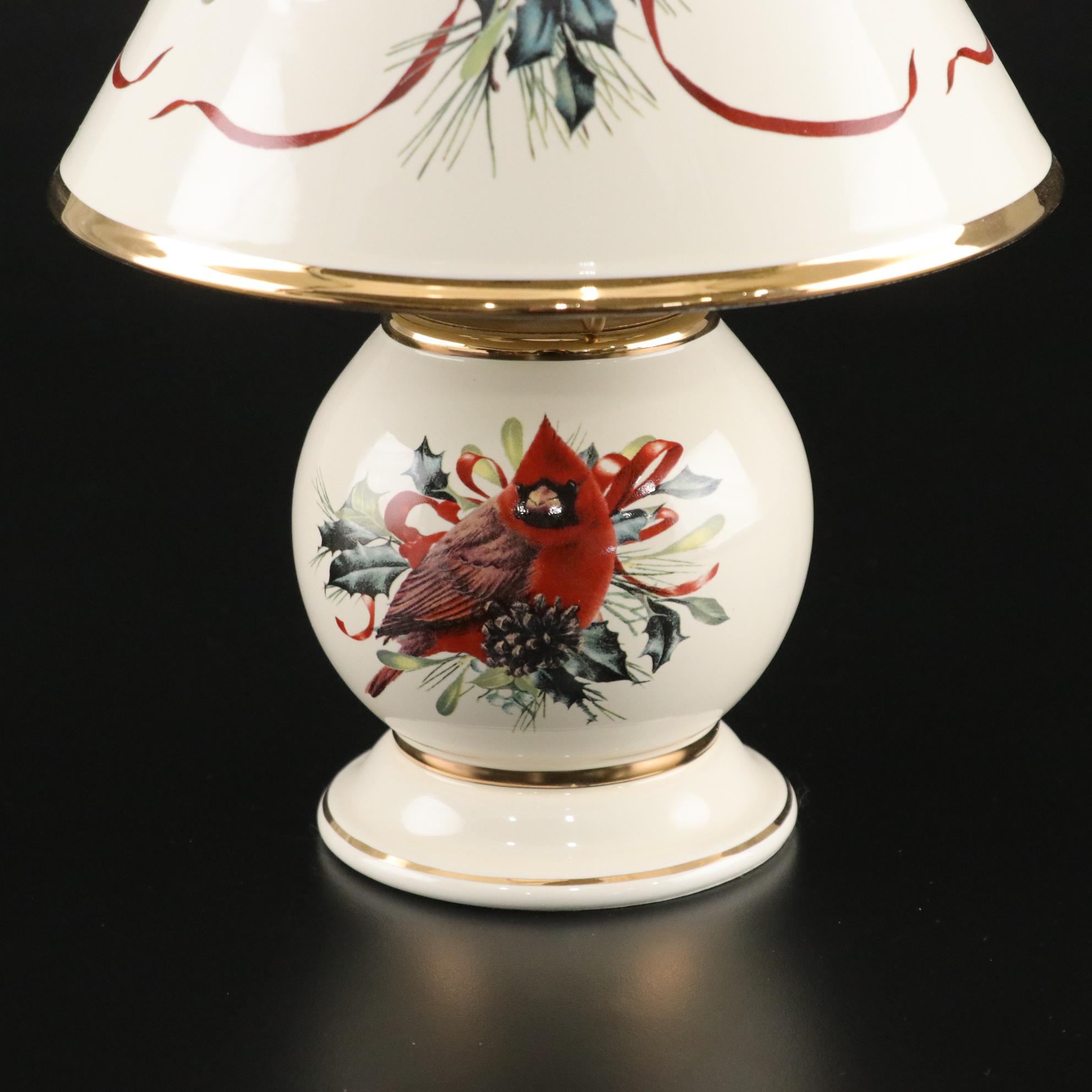 Lenox "Winter Greetings" Ceramic Candle Lamp