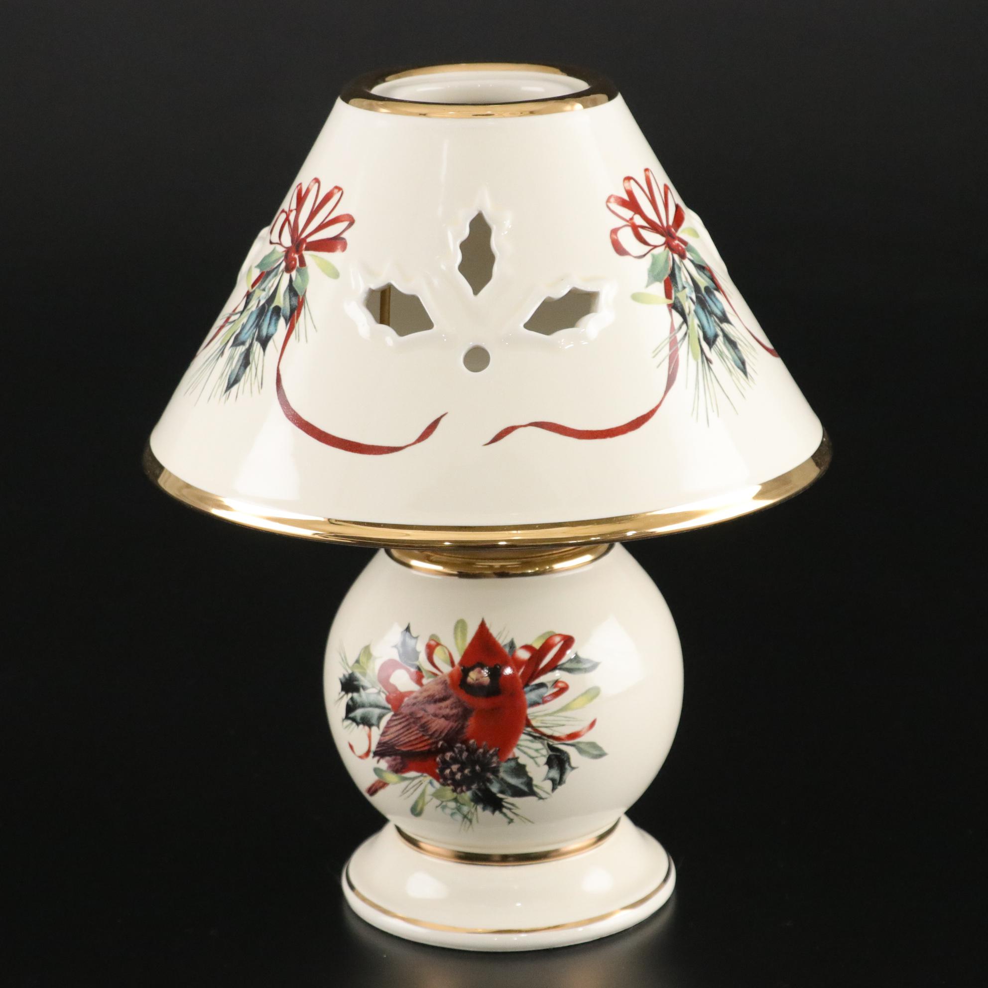 Lenox "Winter Greetings" Ceramic Candle Lamp