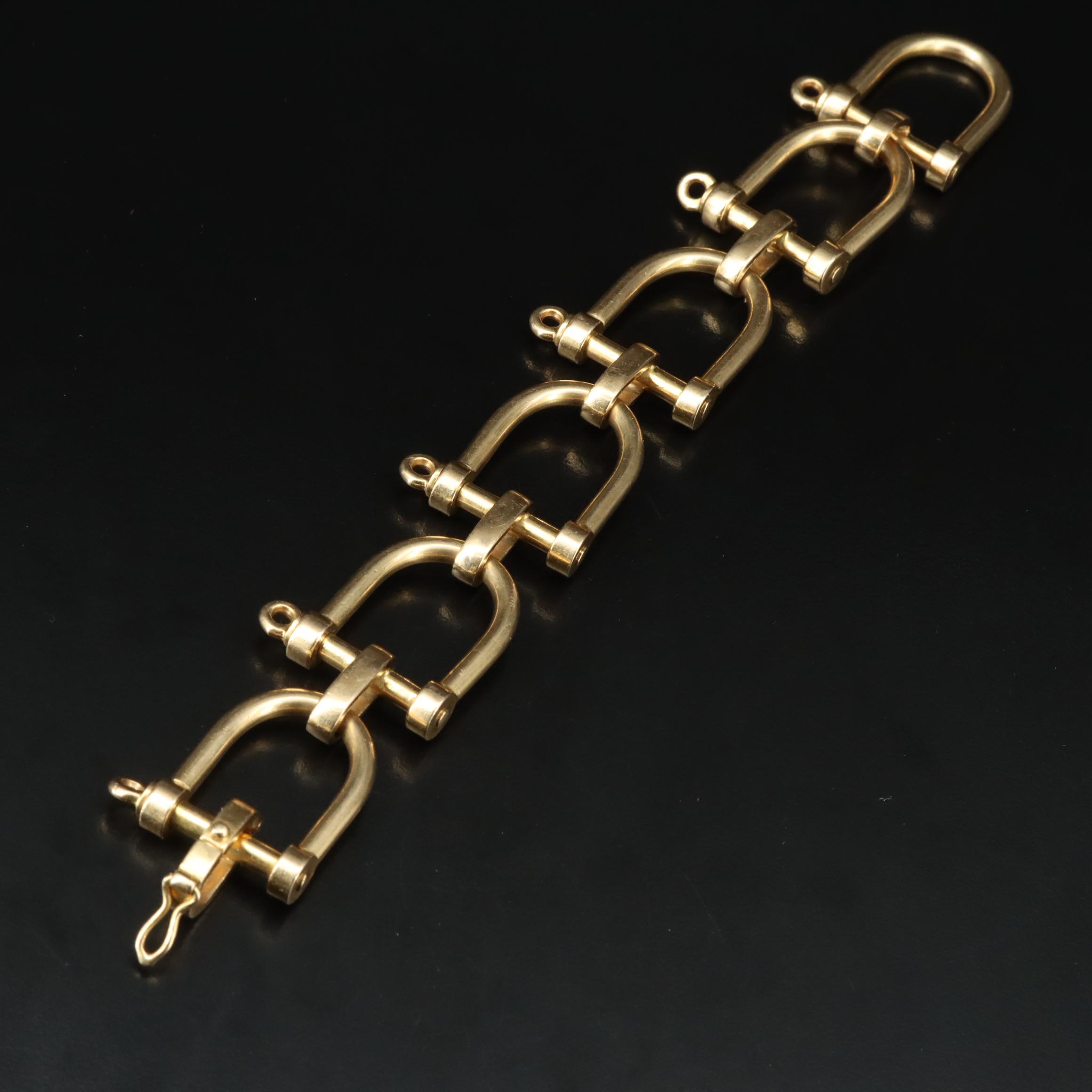 Gucci 18K Horsebit Link Bracelet