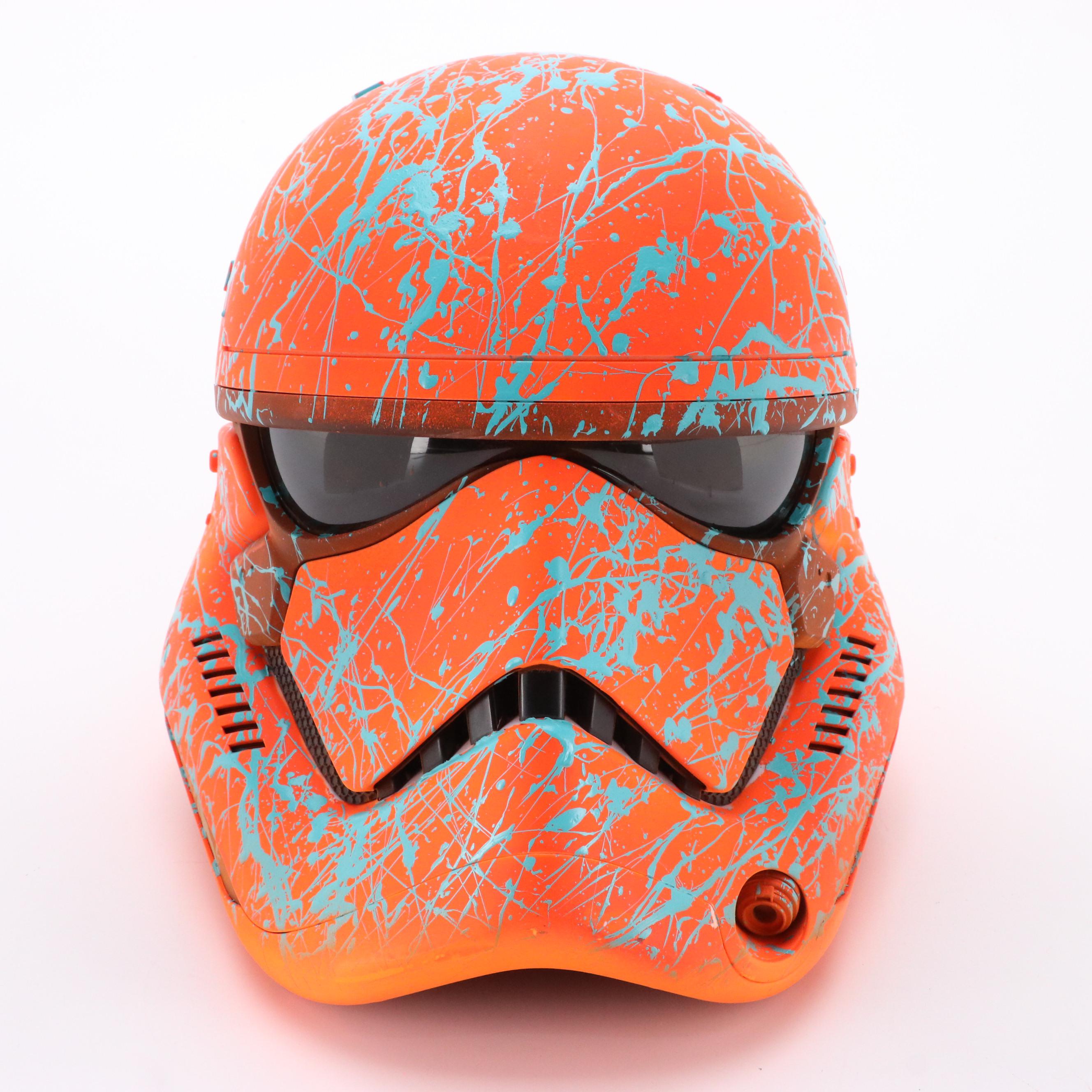 E.M. Zax Wearable Art Splatter-Painted Stormtrooper Helmet
