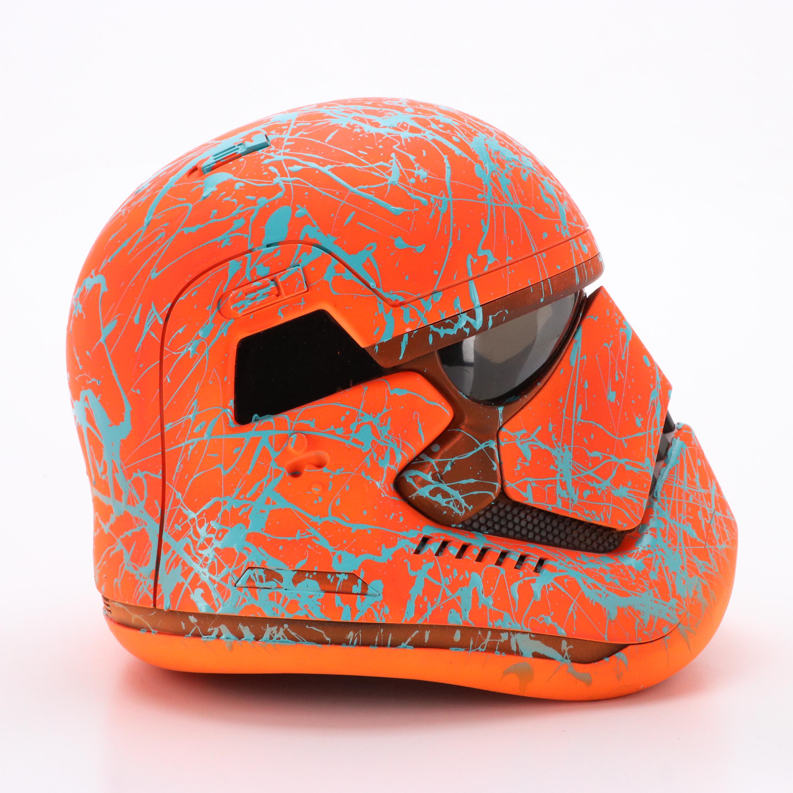 E.M. Zax Wearable Art Splatter-Painted Stormtrooper Helmet