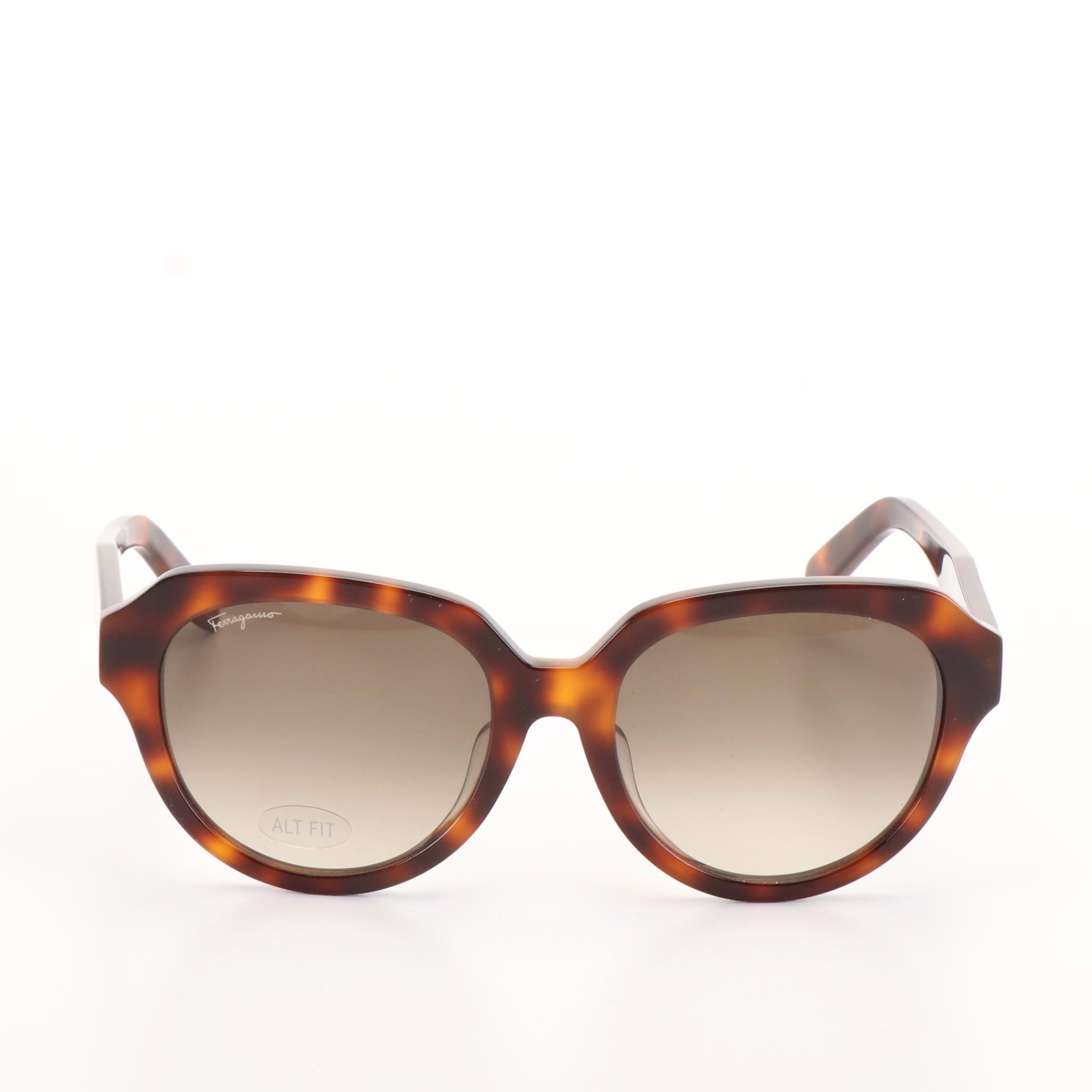 Salvatore Ferragamo SF906SA Tortoise Frame Brown Gradient Sunglasses with Case