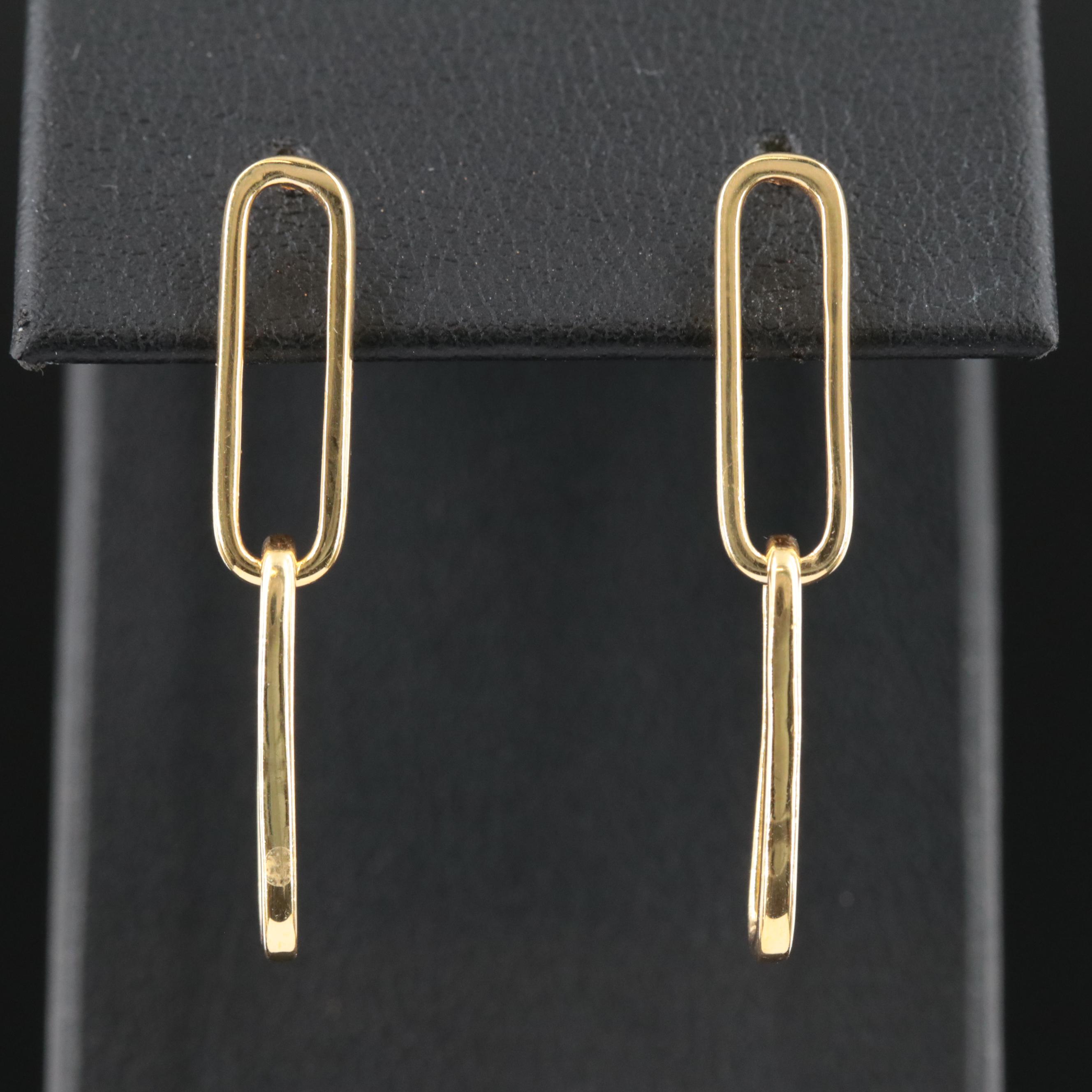 Sterling Paper Clip Earrings