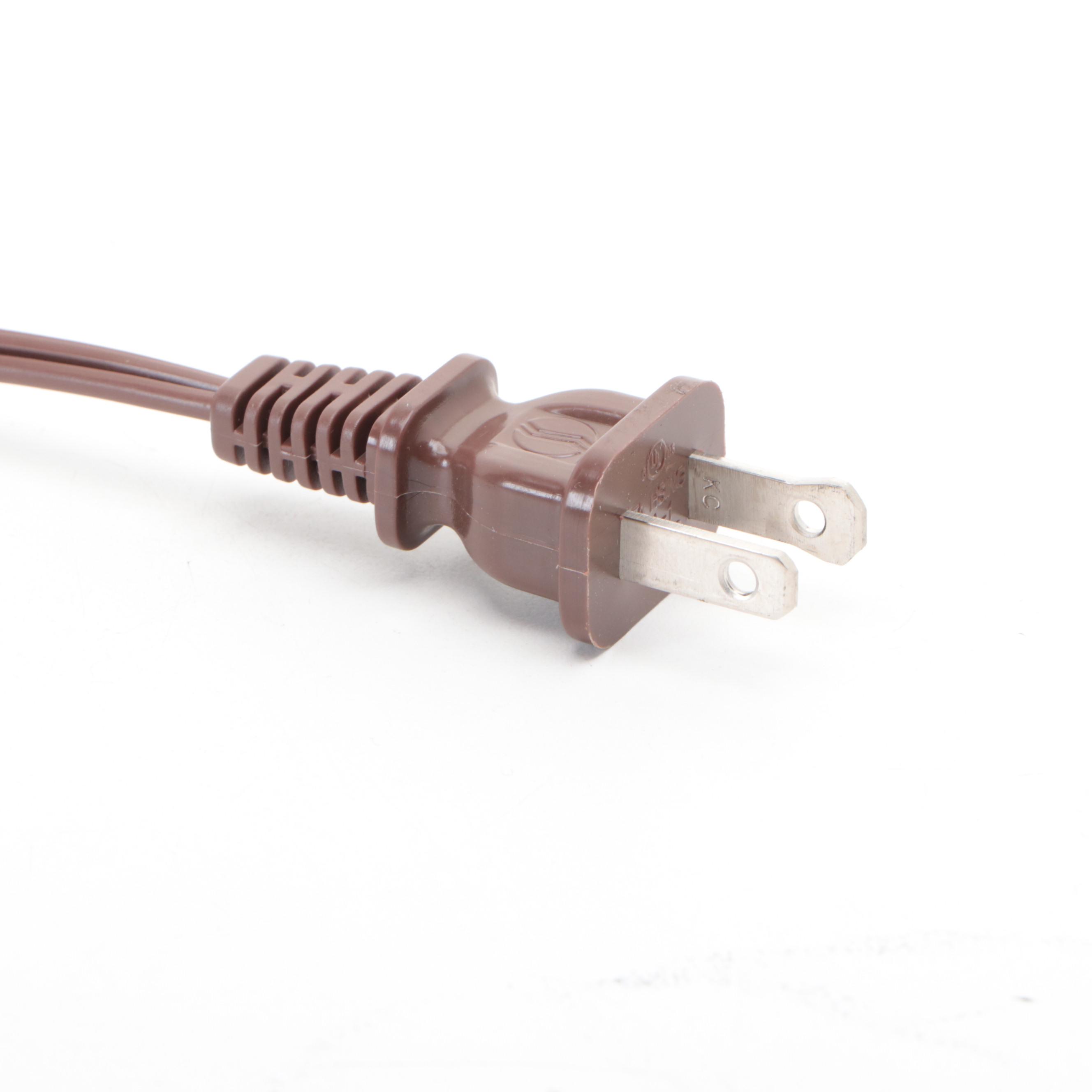 Hand-Painted Faux Stained Glass Shade with Gilt Metal Lamp Base