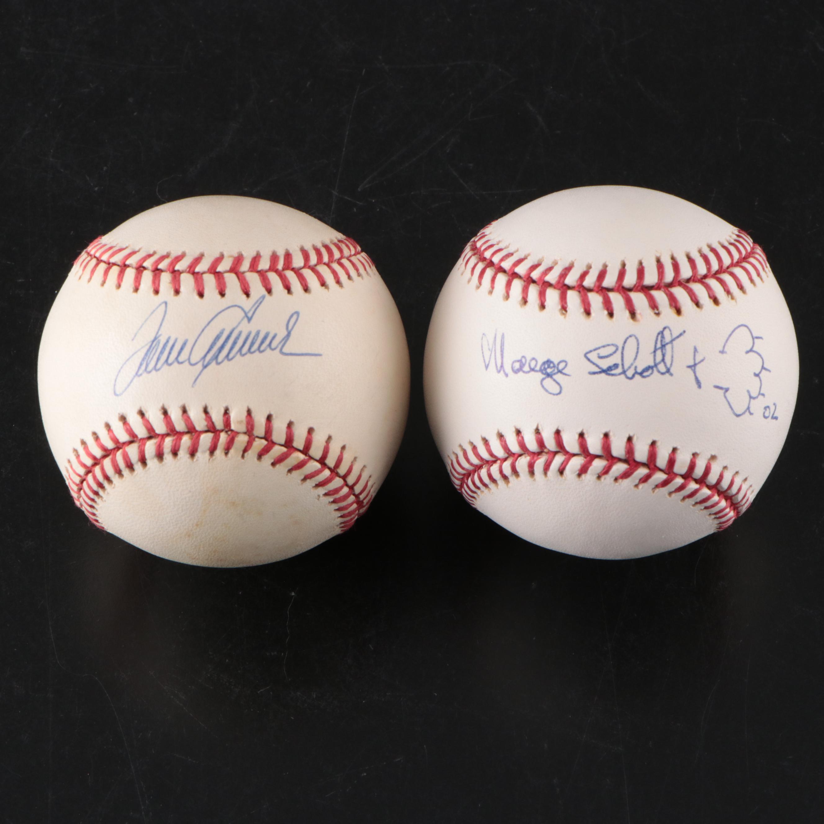 Marge Schott and Tom Seaver Signed Rawlings Official Baseballs