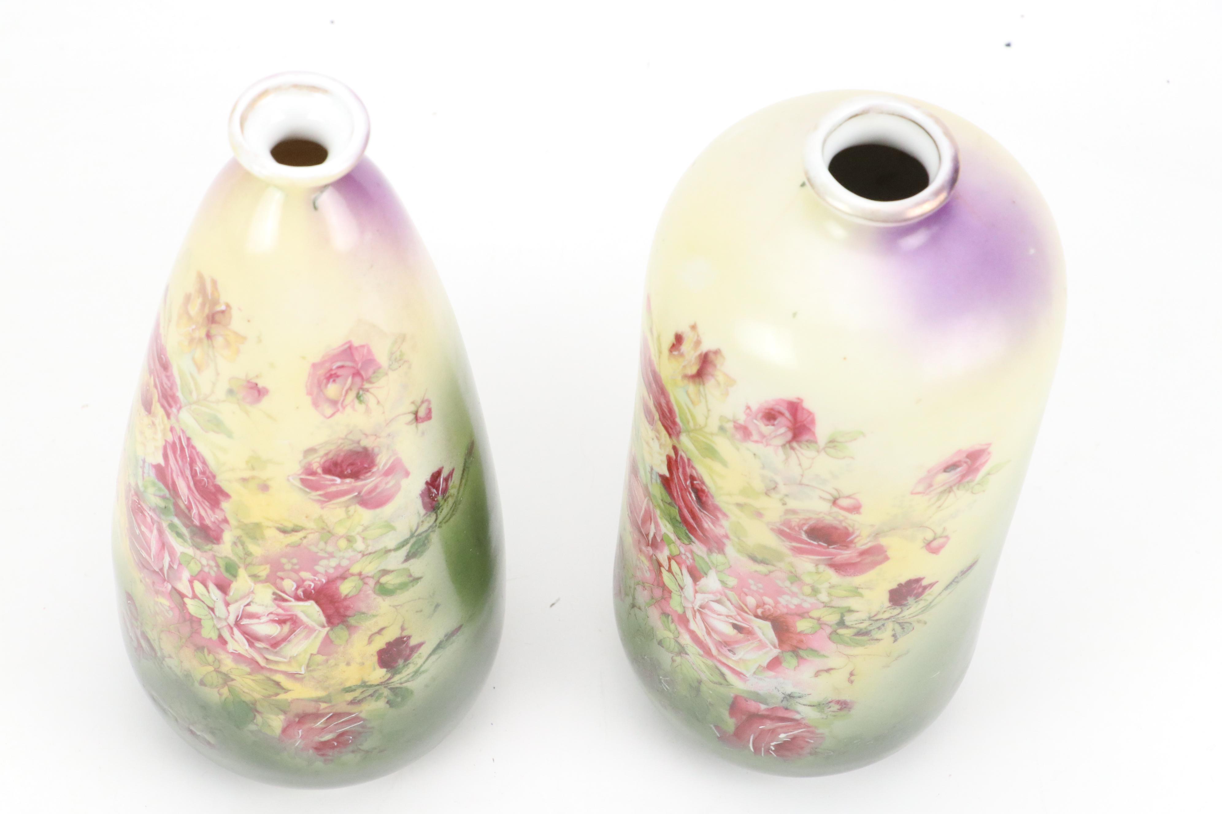 Austrian Victoria Porcelain Vases