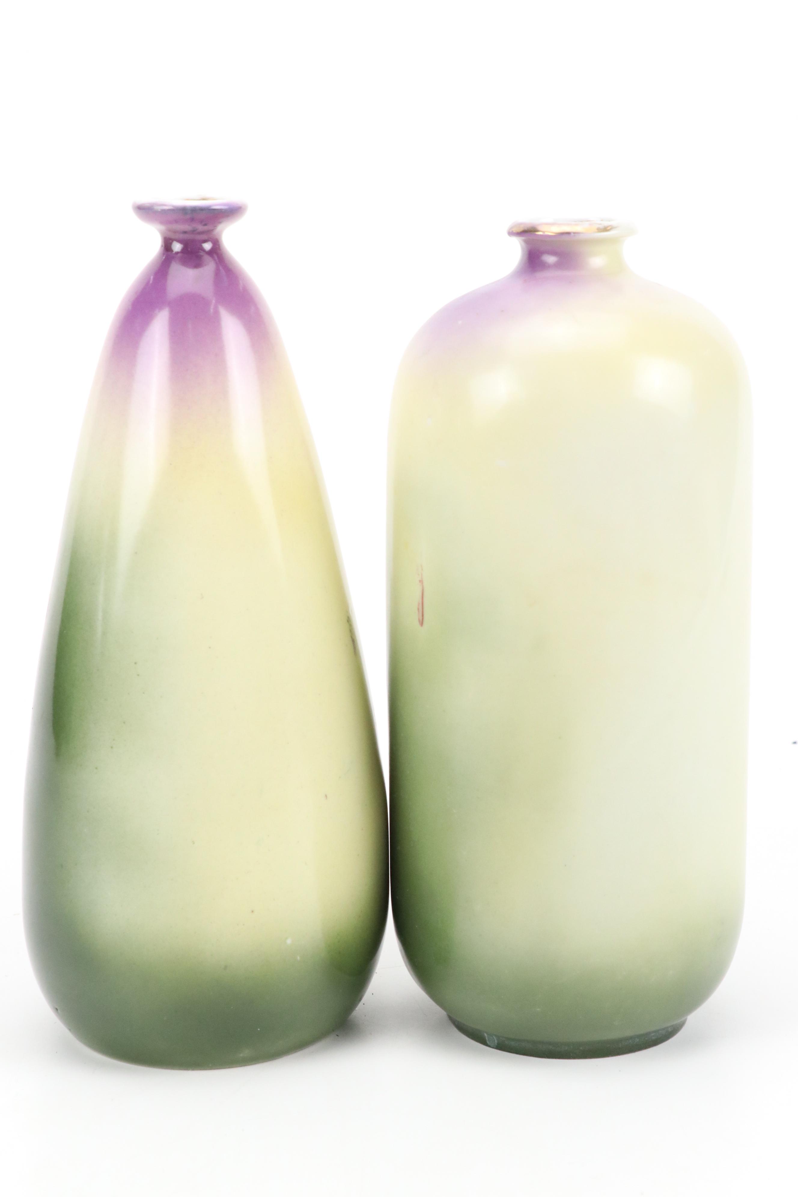 Austrian Victoria Porcelain Vases