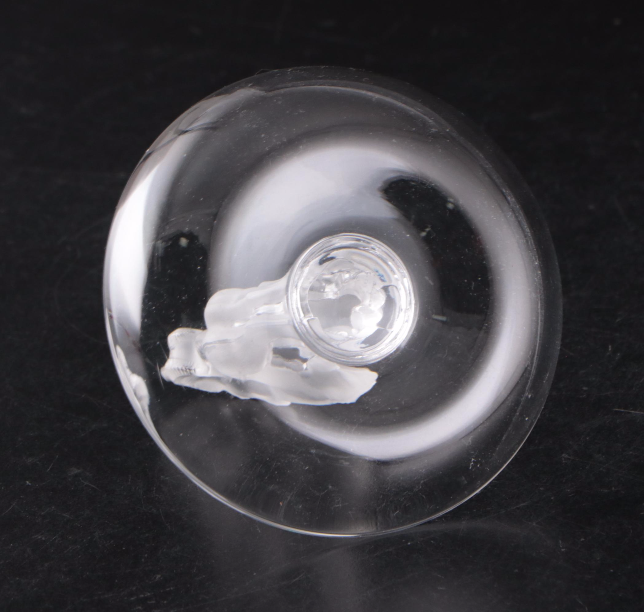 Lalique "Hedera" Crystal Vase and "Bestia" Crystal Pin Tray