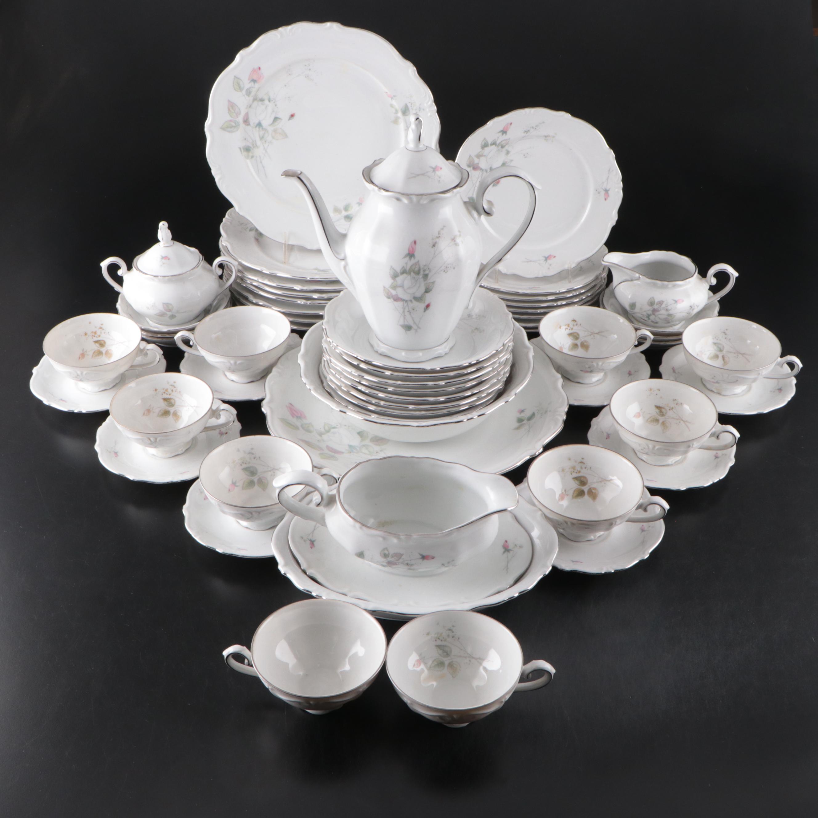 Winterling Germany Porcelain Rose Spray Pattern Dinnerware