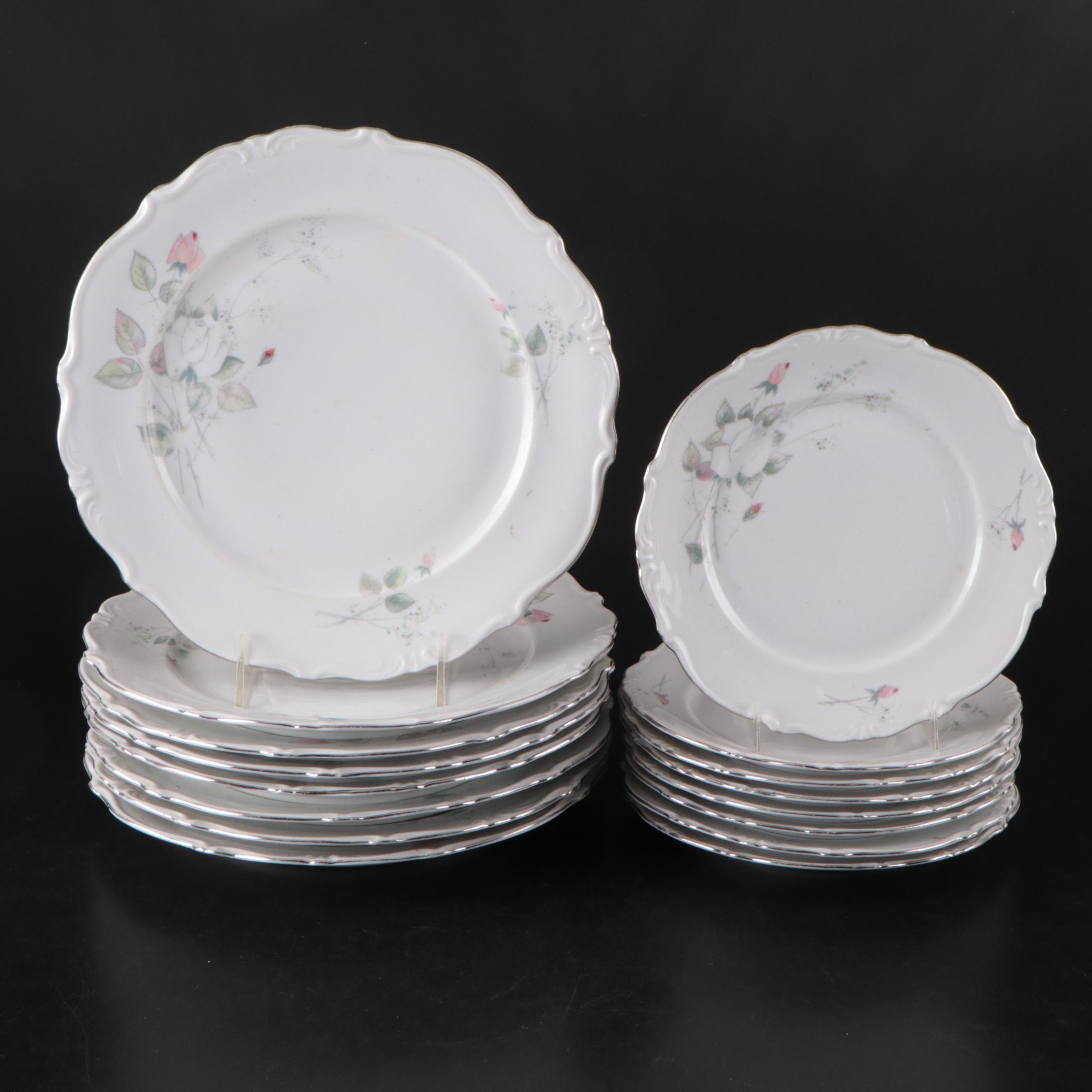 Winterling Germany Porcelain Rose Spray Pattern Dinnerware