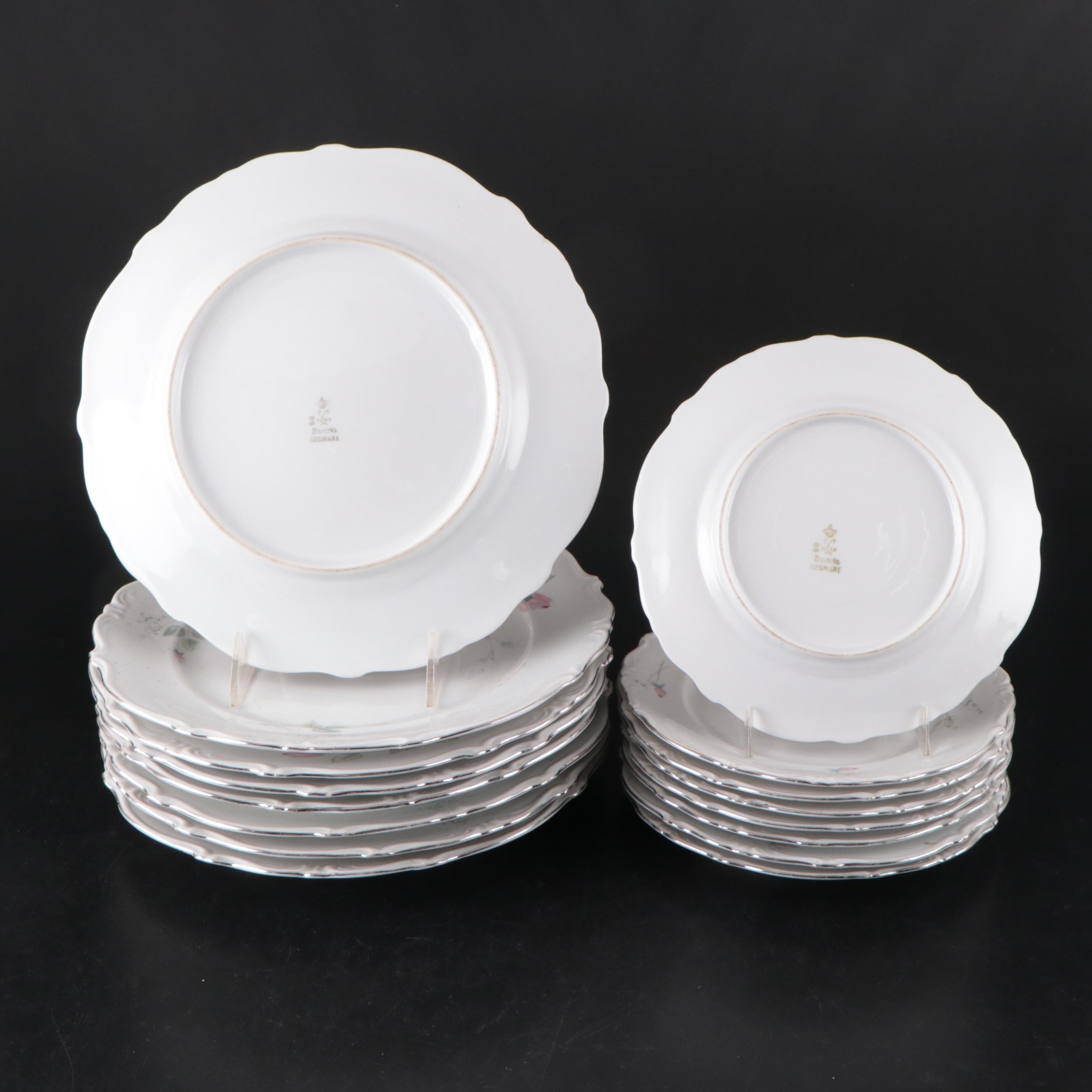 Winterling Germany Porcelain Rose Spray Pattern Dinnerware