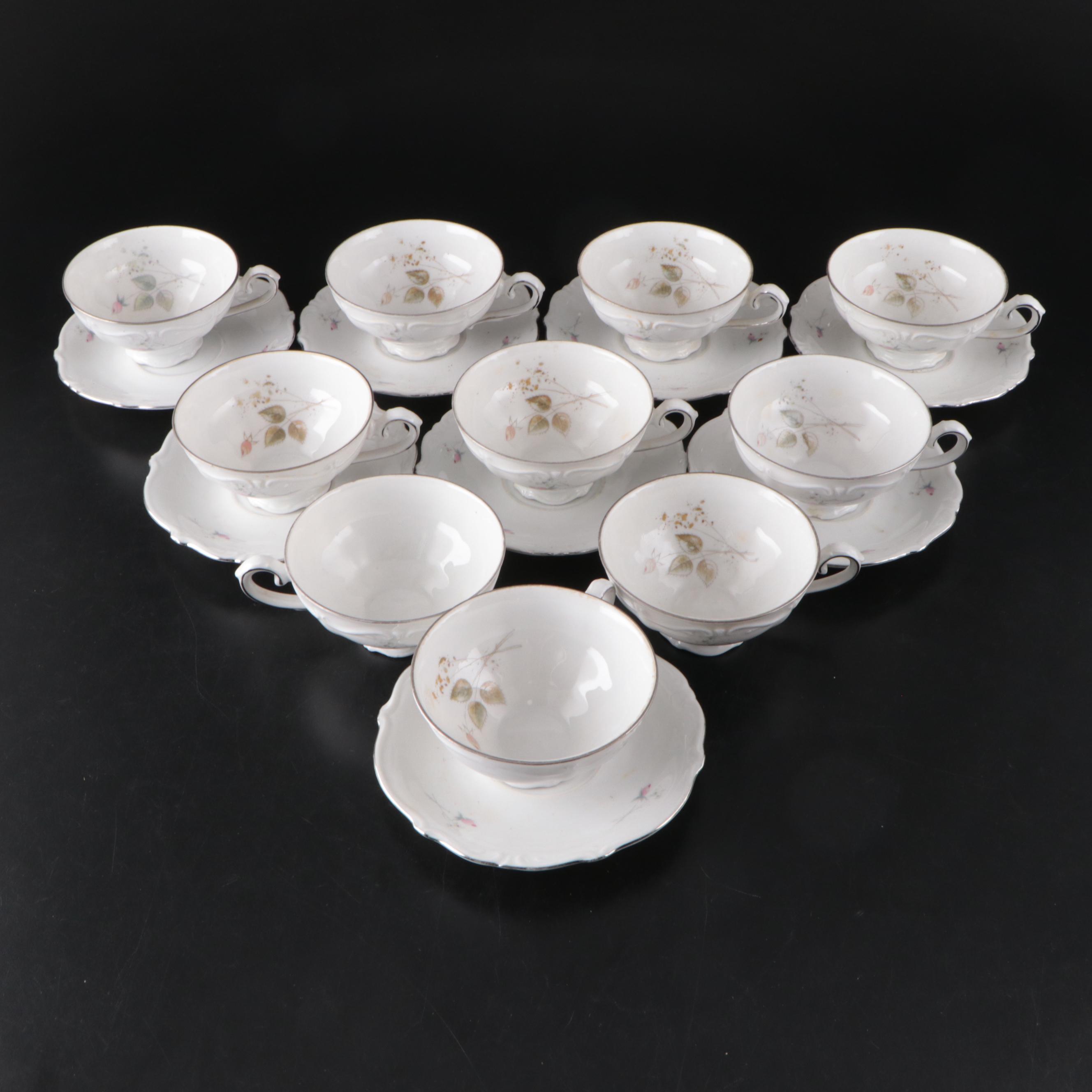 Winterling Germany Porcelain Rose Spray Pattern Dinnerware