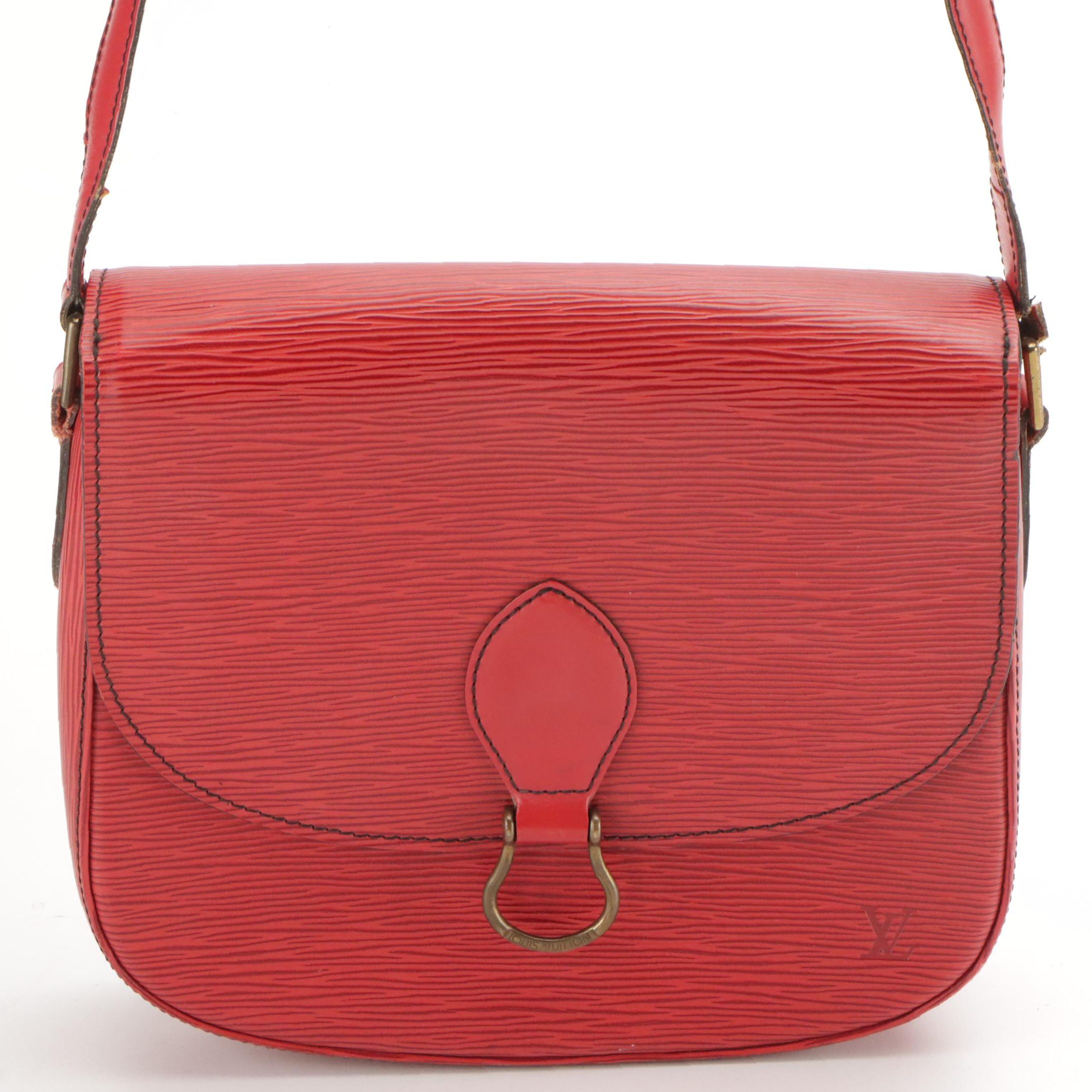 Louis Vuitton Saint Cloud 24 Shoulder Bag in Red Epi Leather