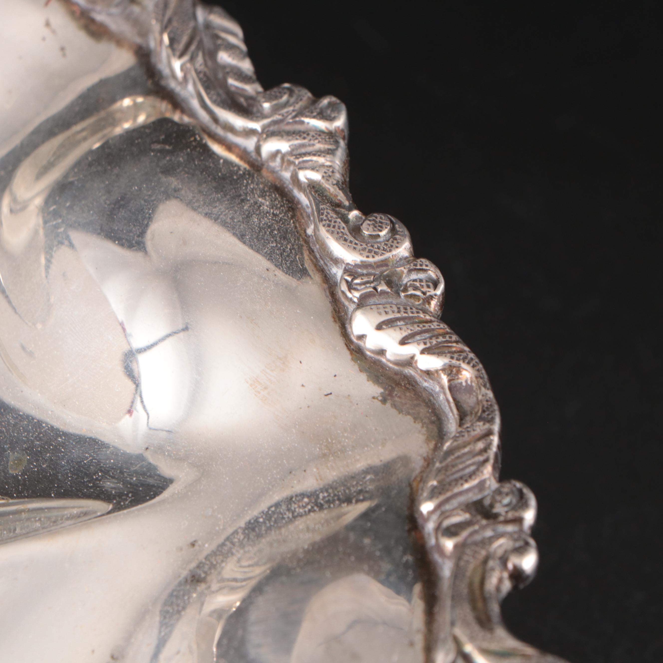 Mexican Sterling Silver Segmented Lazy Susan Serving Platter