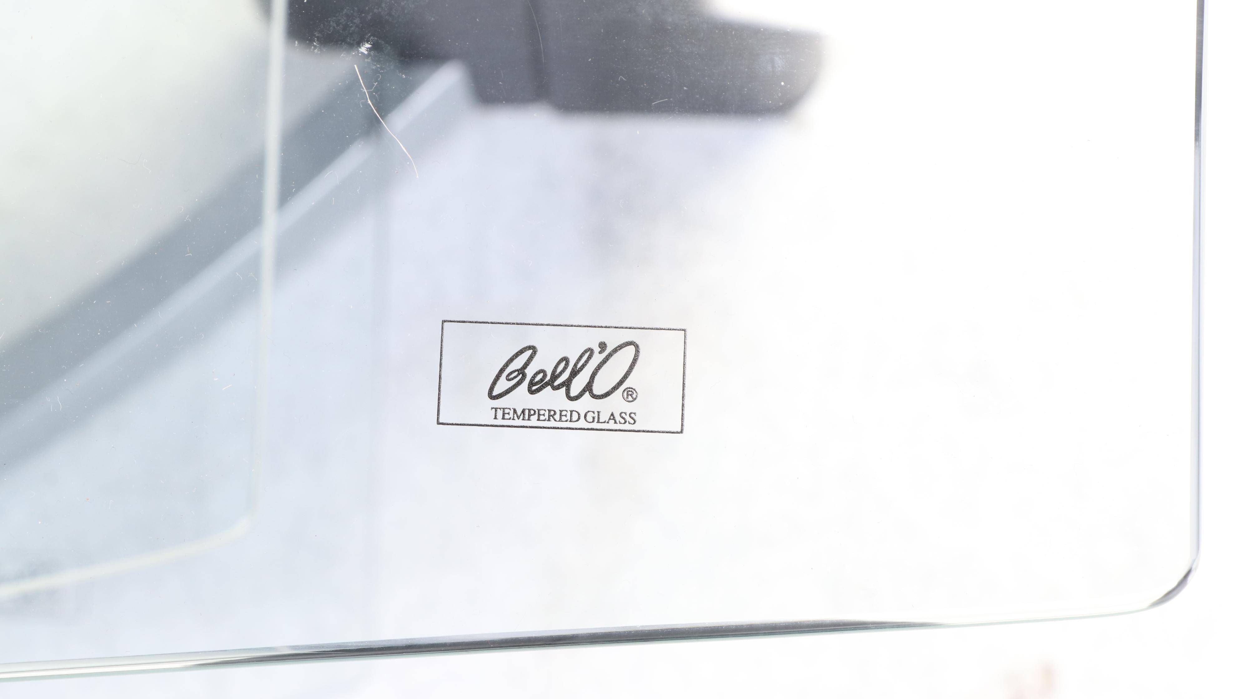 Bell'O "AVS-2552" Powder-Coated Metal and Tempered Glass Three-Tier TV Stand