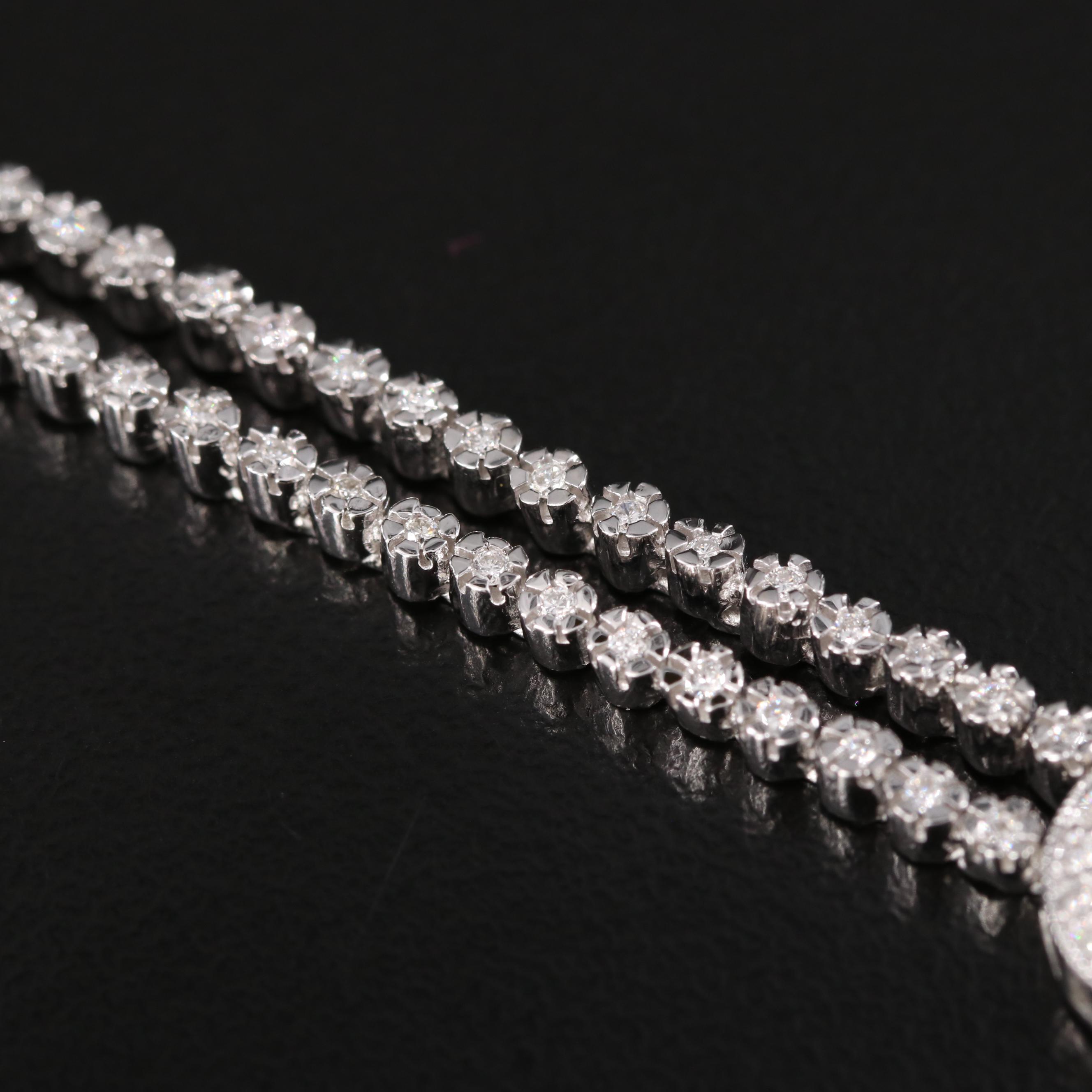 Art Deco Style 18K 1.20 CTW Diamond Bracelet