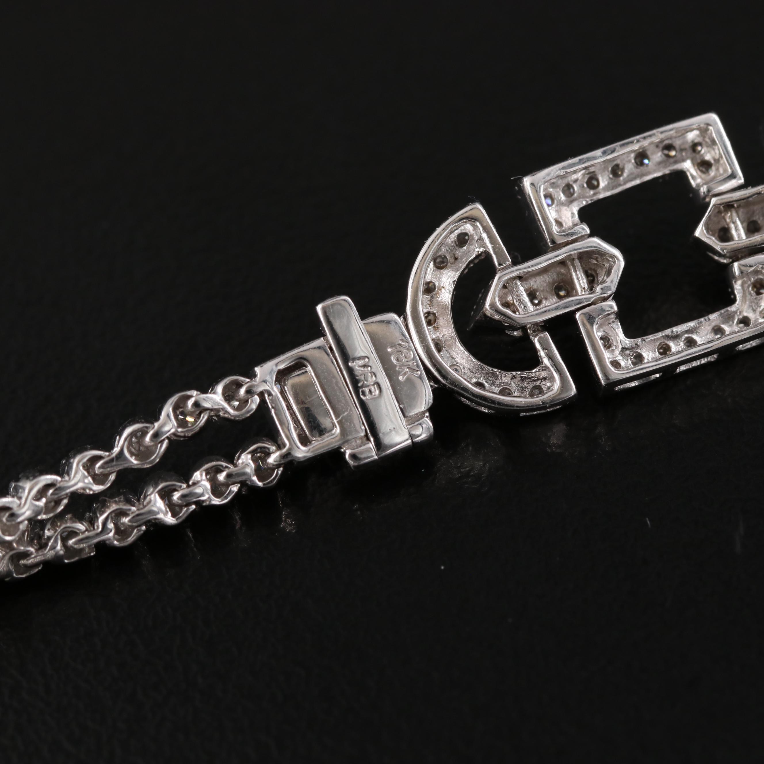 Art Deco Style 18K 1.20 CTW Diamond Bracelet