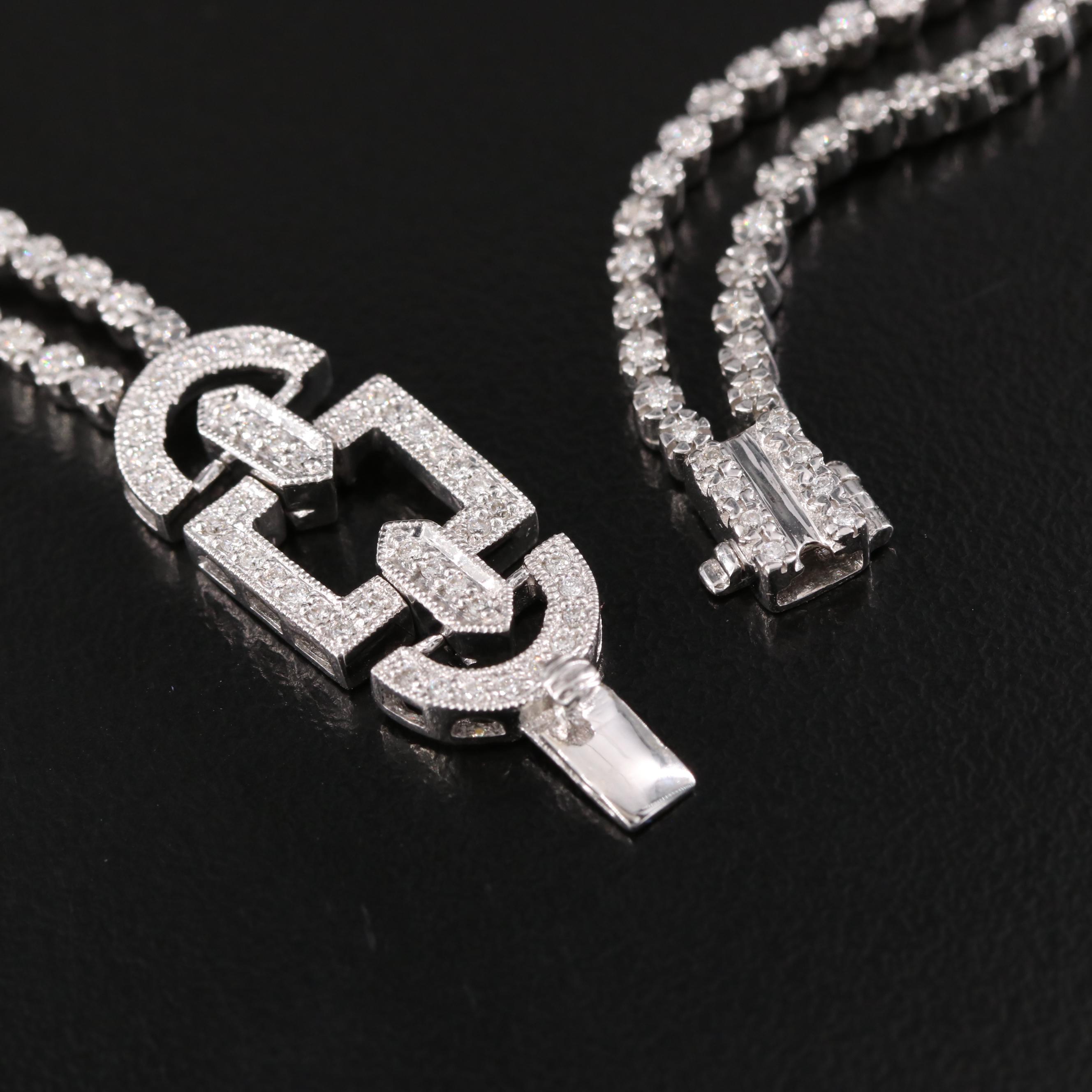 Art Deco Style 18K 1.20 CTW Diamond Bracelet