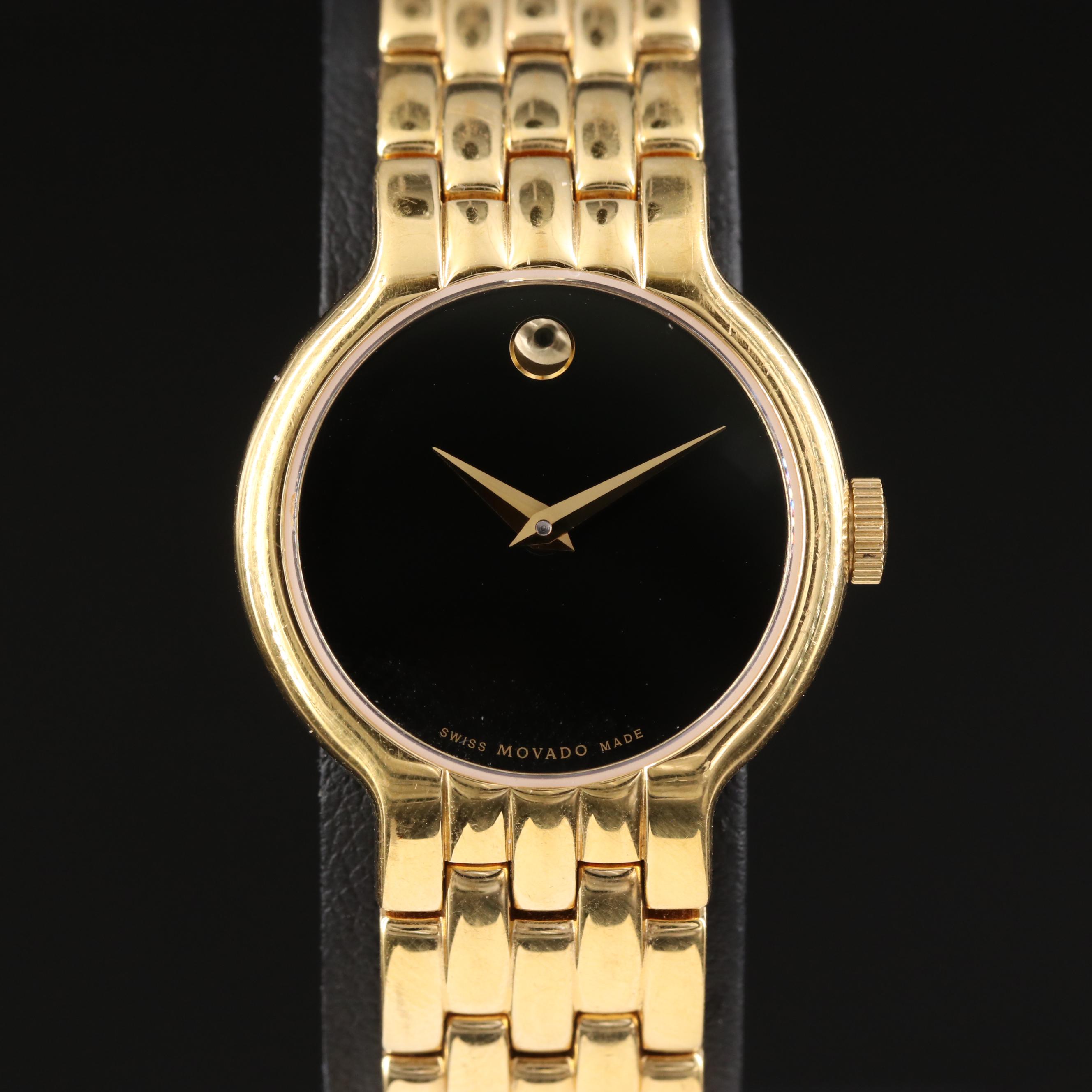Movado Gold-Tone Steel Quartz Watch