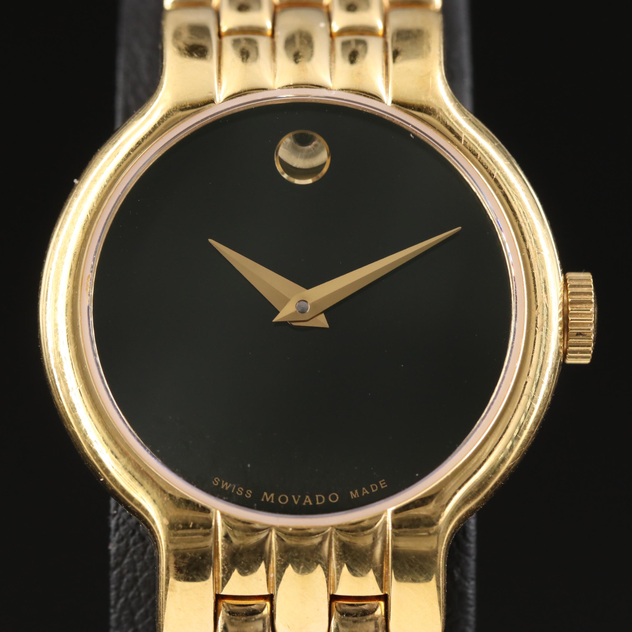 Movado Gold-Tone Steel Quartz Watch