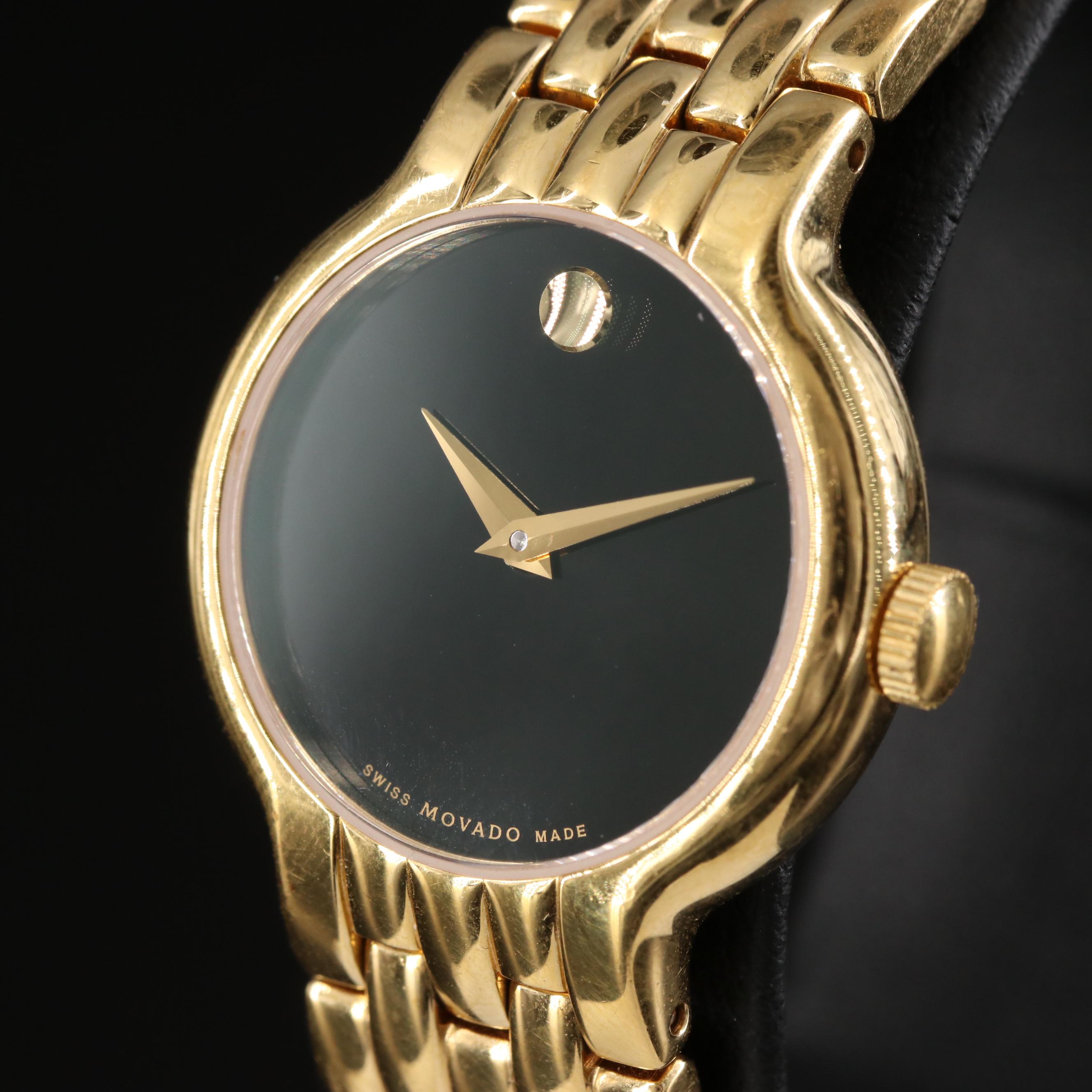Movado Gold-Tone Steel Quartz Watch