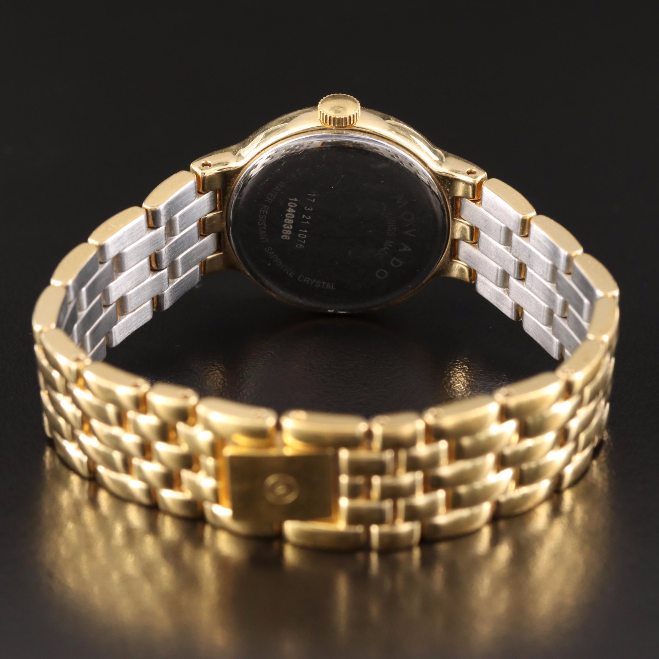 Movado Gold-Tone Steel Quartz Watch