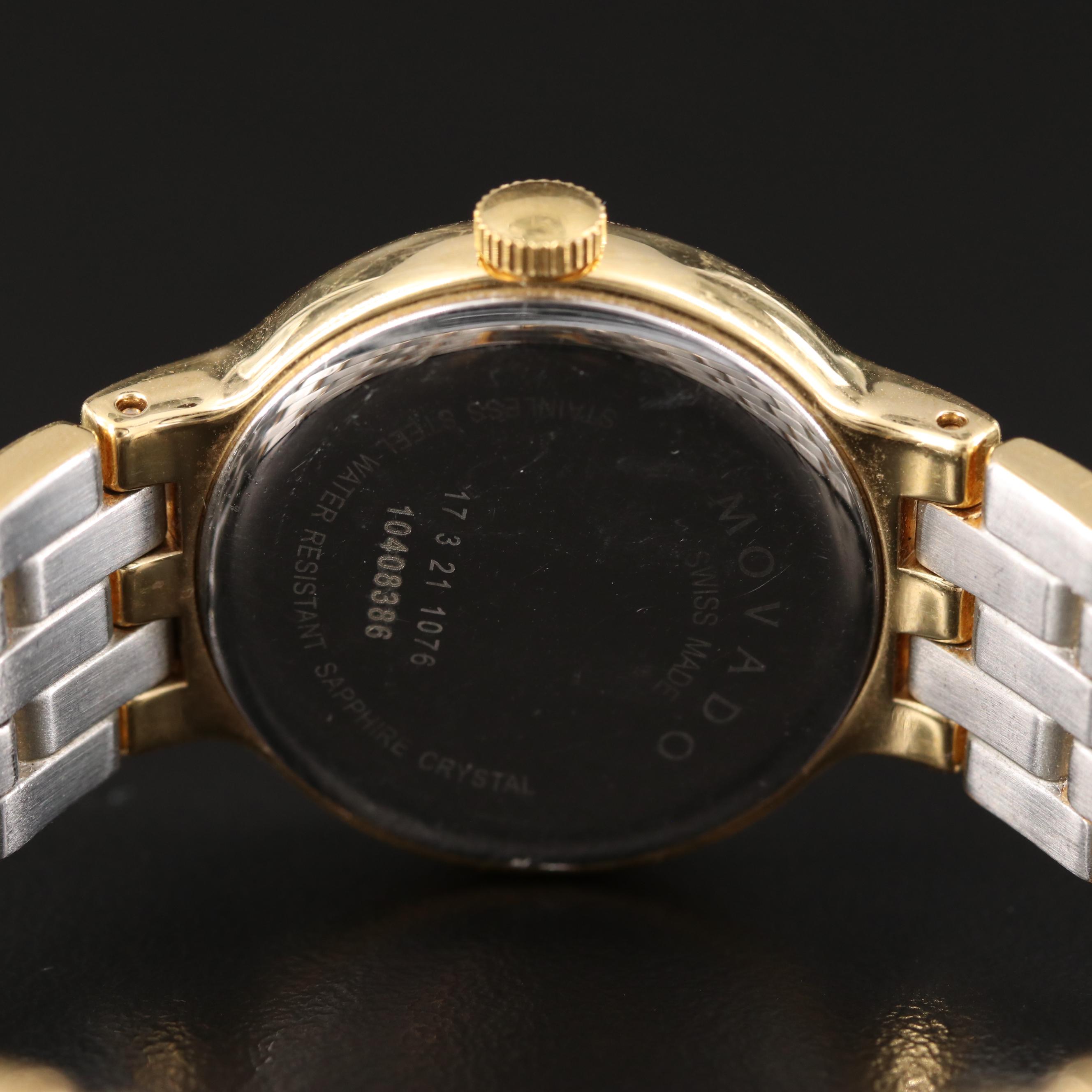 Movado Gold-Tone Steel Quartz Watch