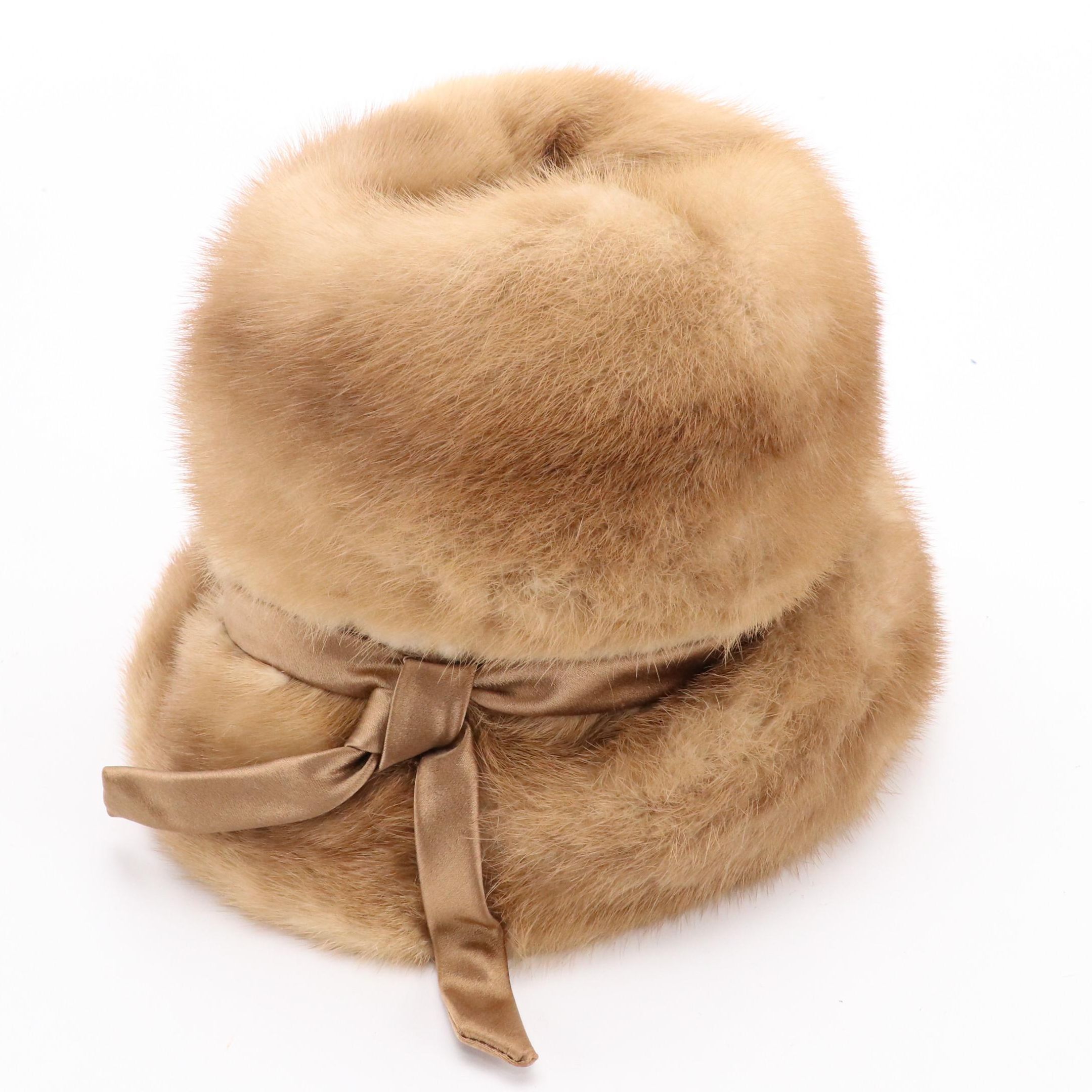 Vintage Mink Fur Bumper Hat by Felix Friedman with Box