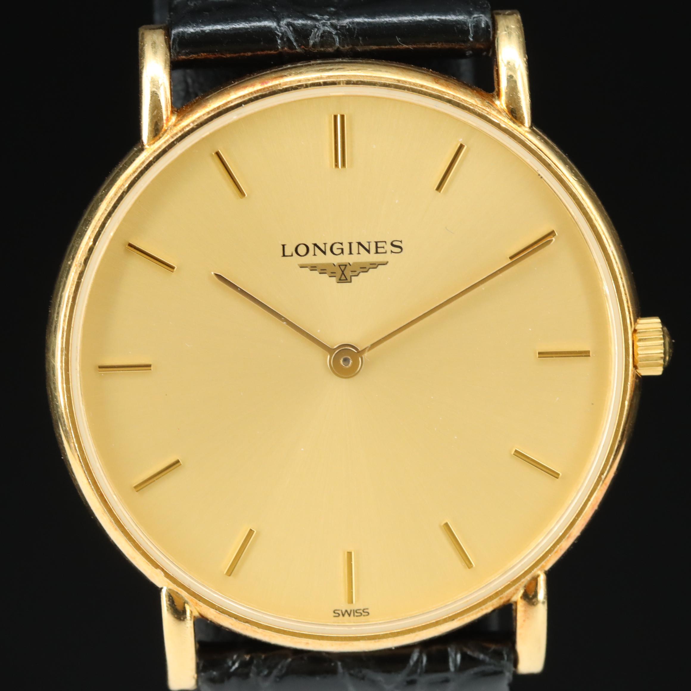 18K Longines Presence L4.802.6 Quartz Watch