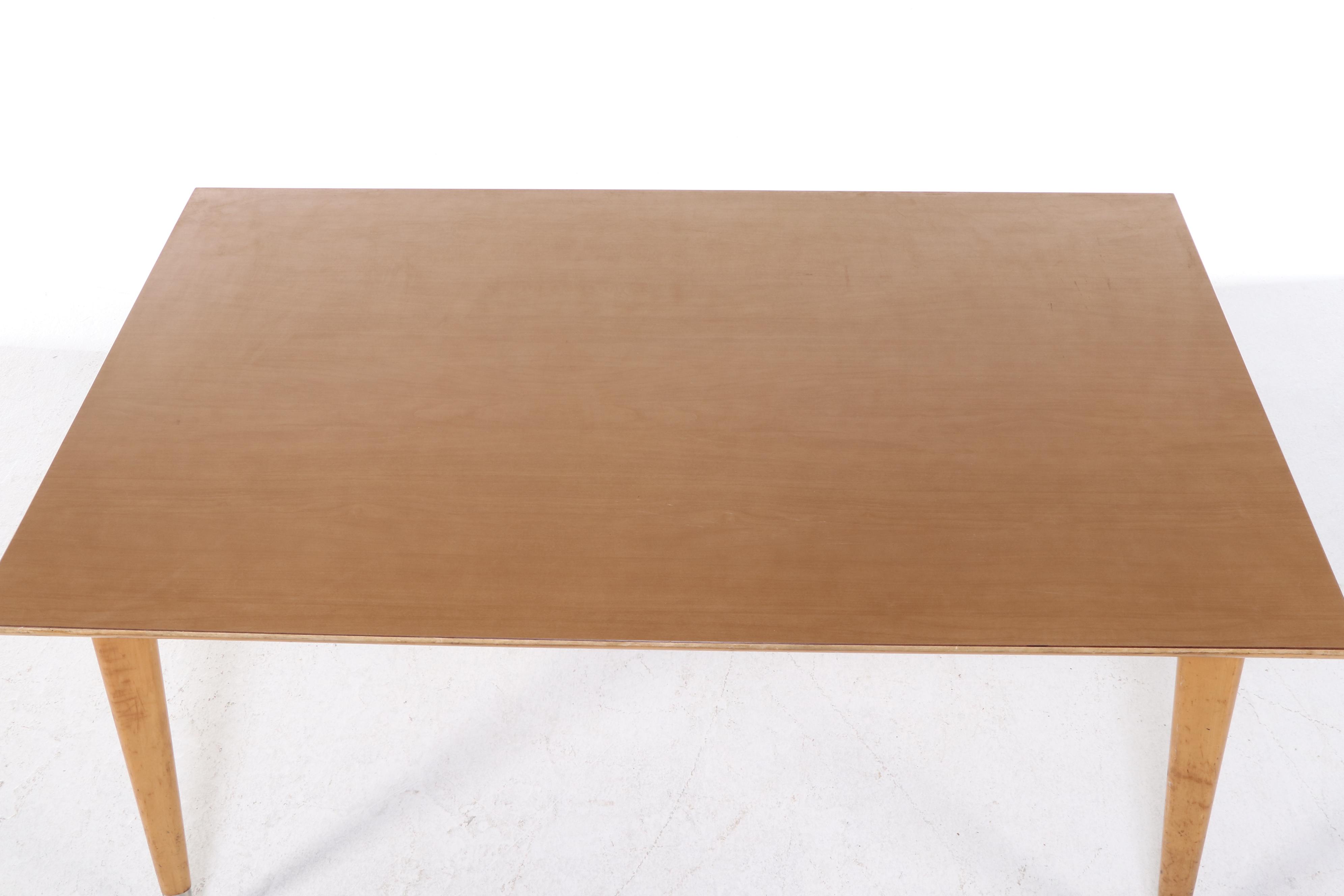 Modernist Maple and Laminate Top Library Table