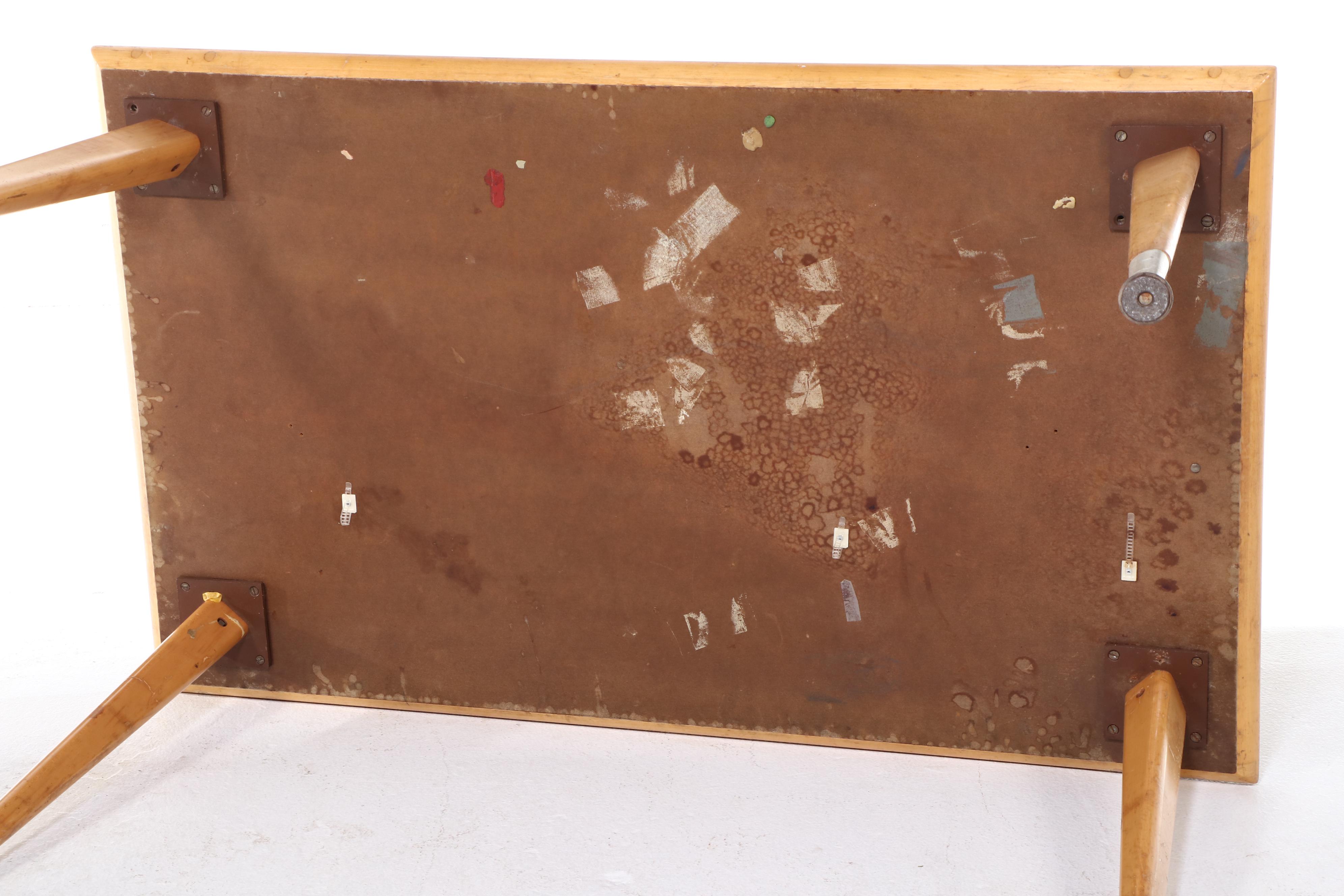 Modernist Maple and Laminate Top Library Table