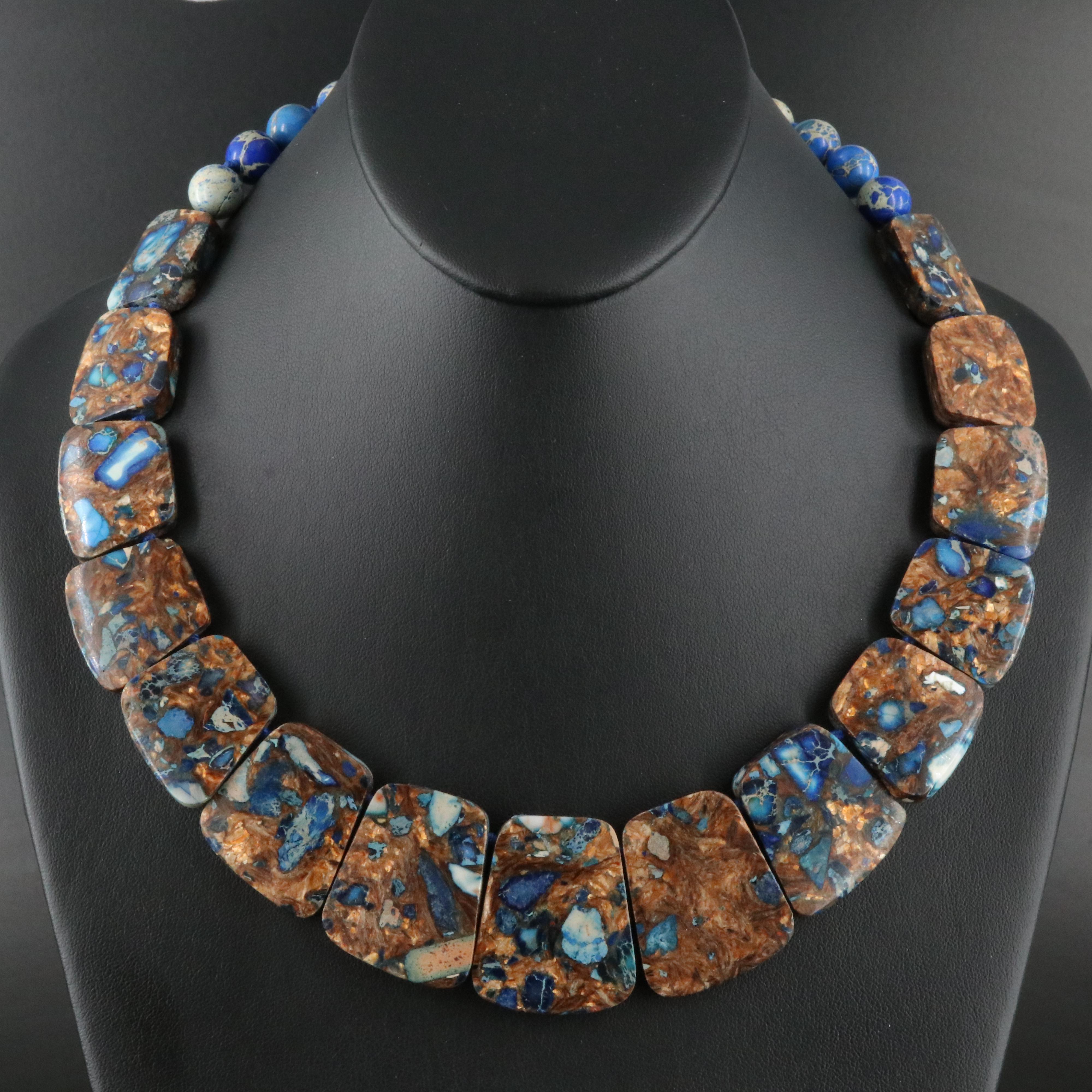 Jasper and Composite Stone Necklace