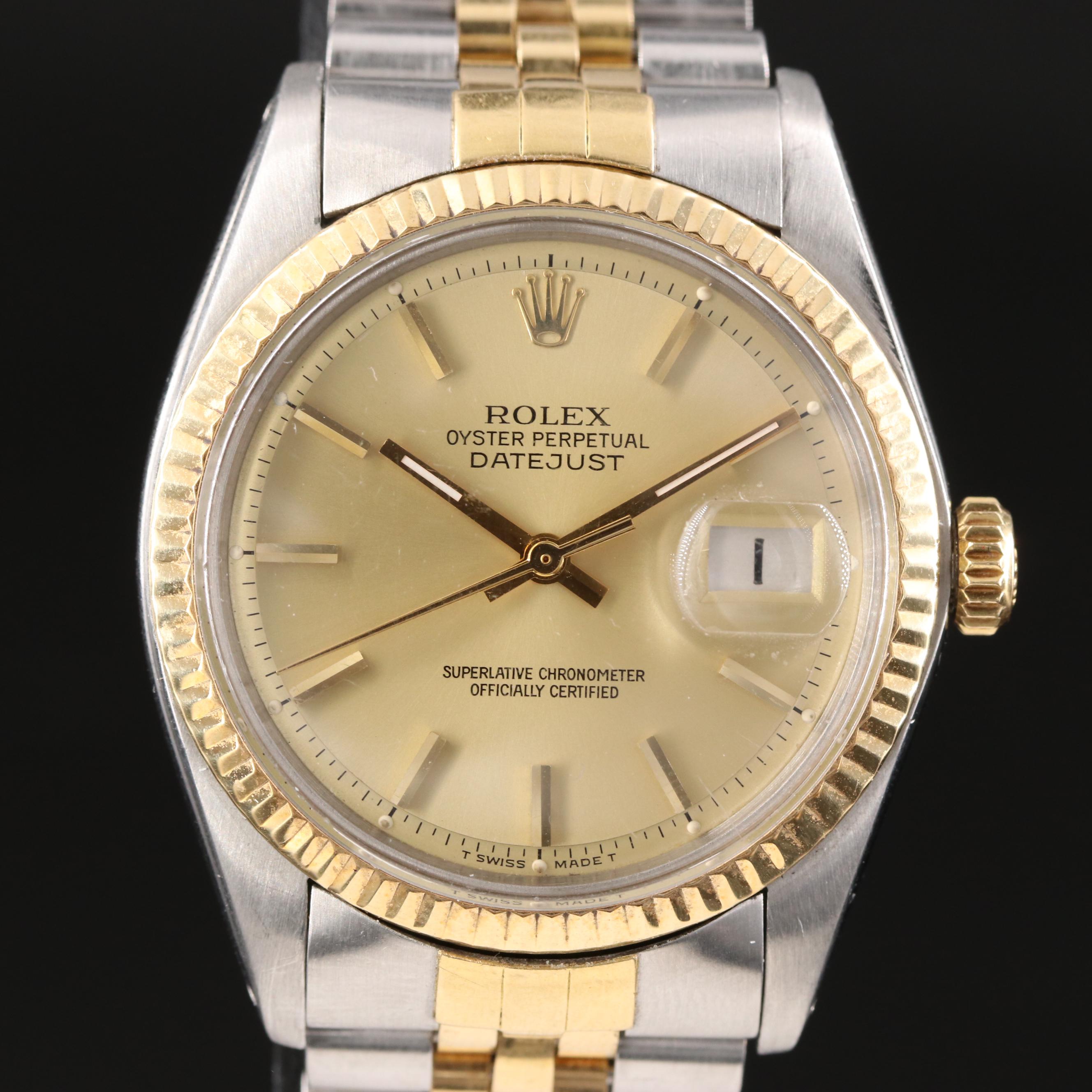 1977 Rolex Two-Tone Datejust Watch