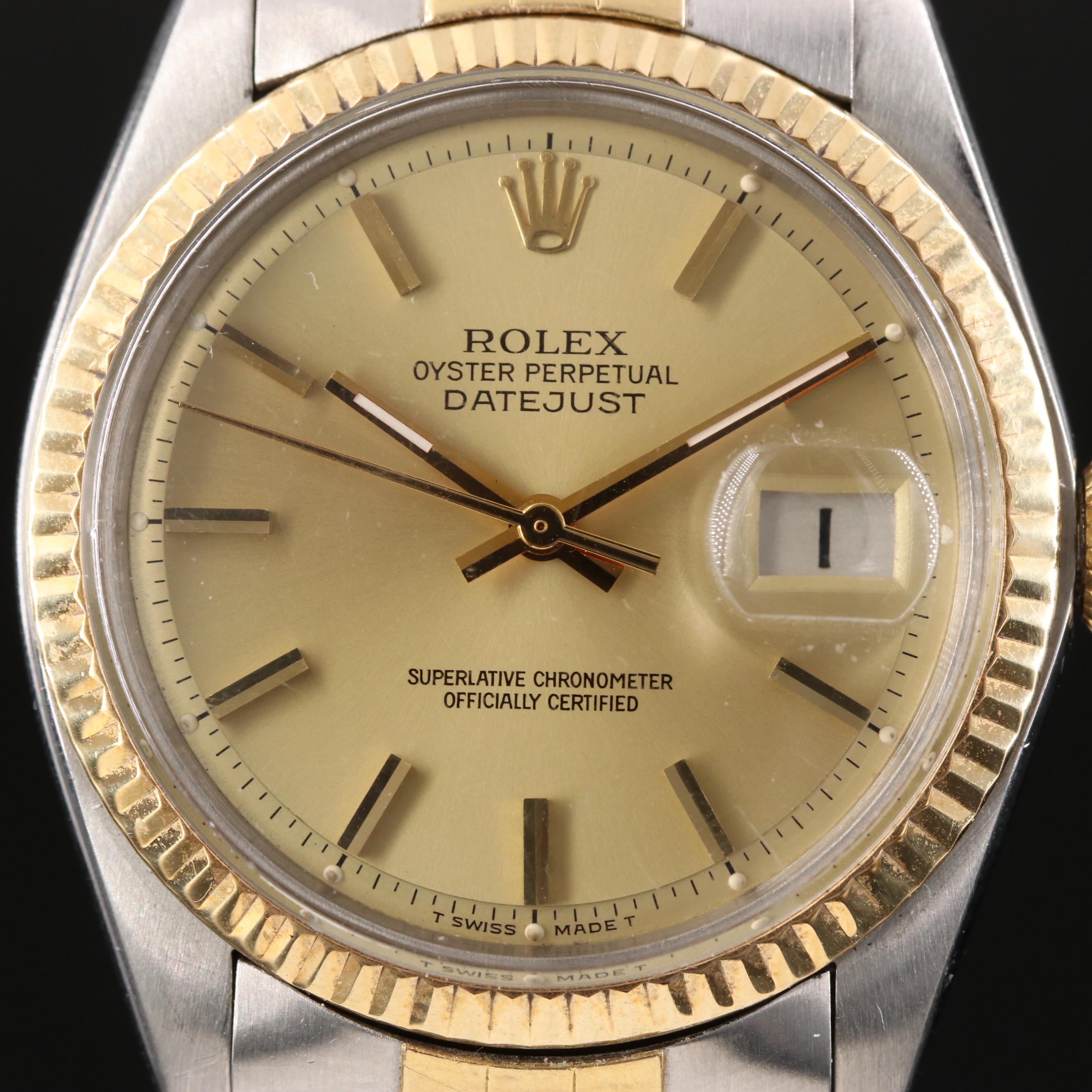 1977 Rolex Two-Tone Datejust Watch