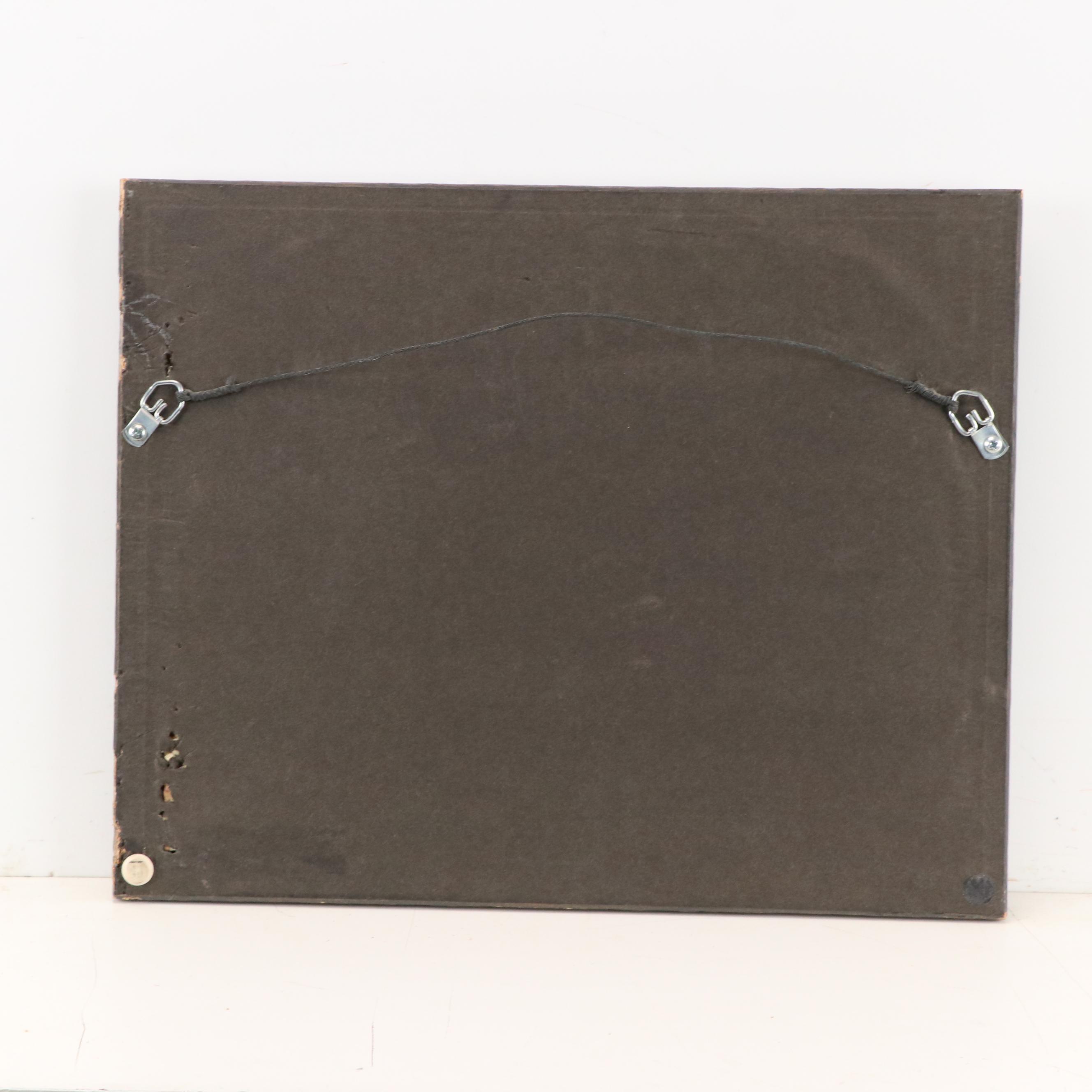 Winter Rural Landscape Ink Drawing