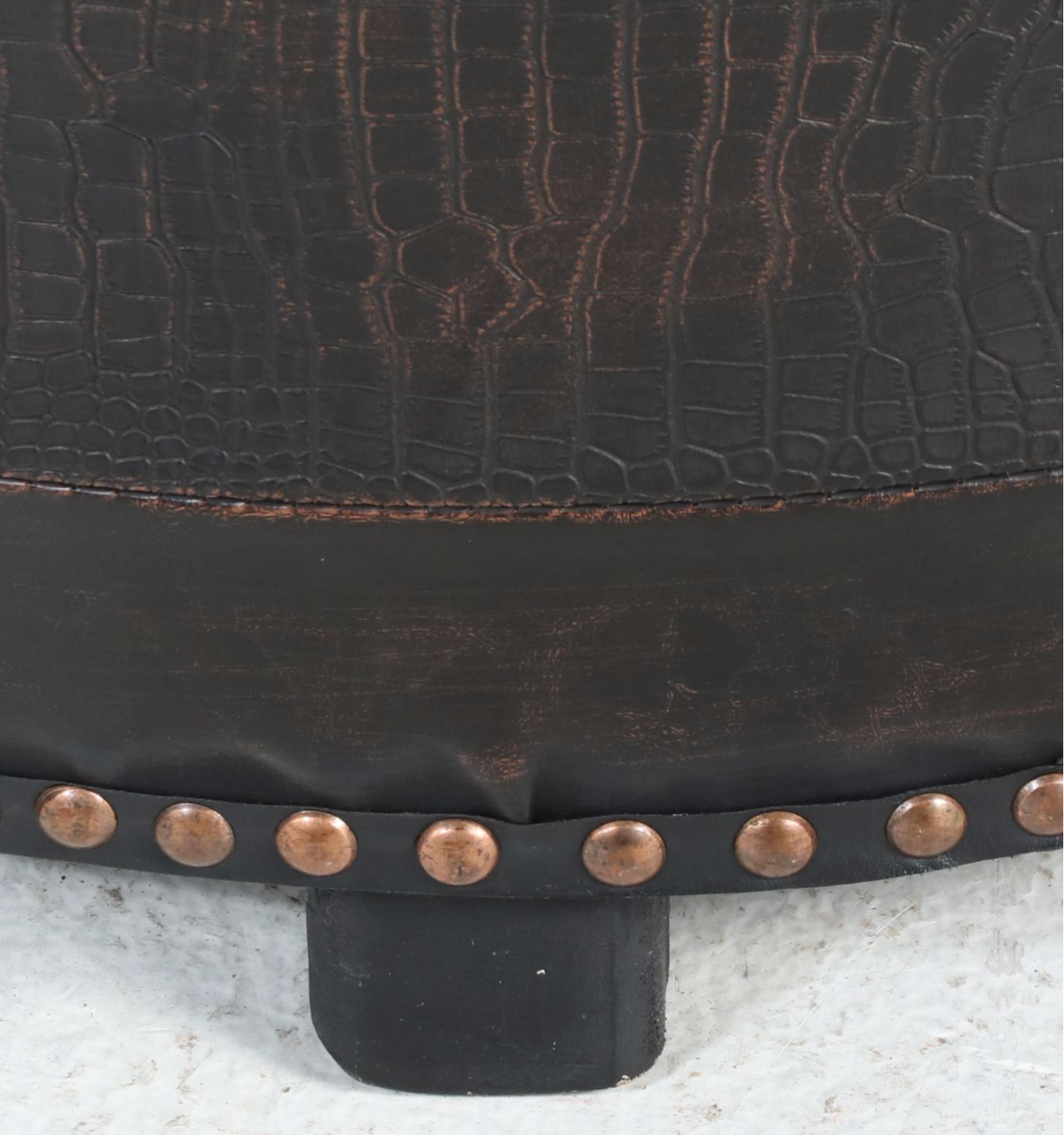 Pair of Lane Furniture Leather Recliners with Other Tuffted Ottoman