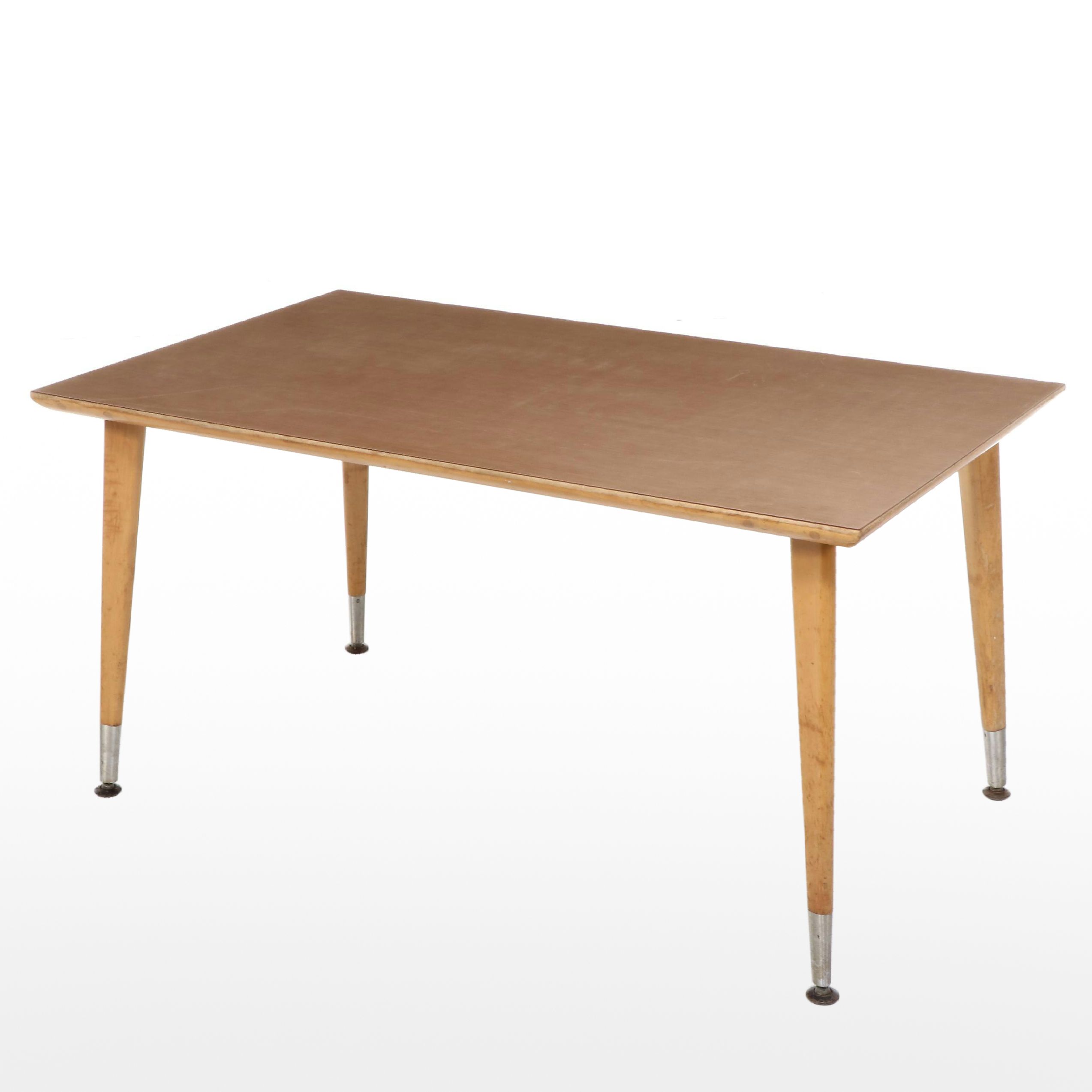 Modernist Maple and Laminate Top Library Table