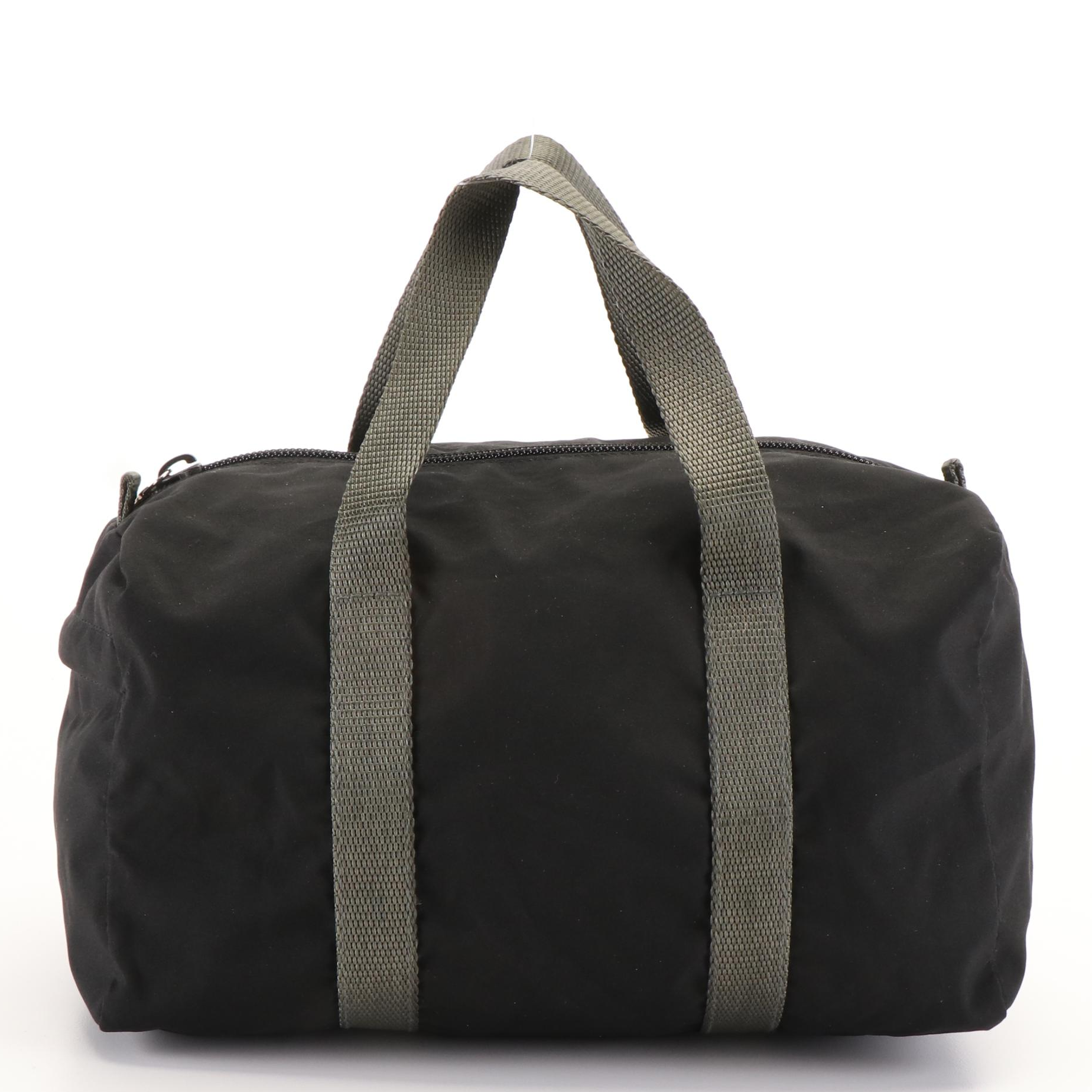 Prada Sports Line Black Tessuto Nylon Mini Duffle Bag