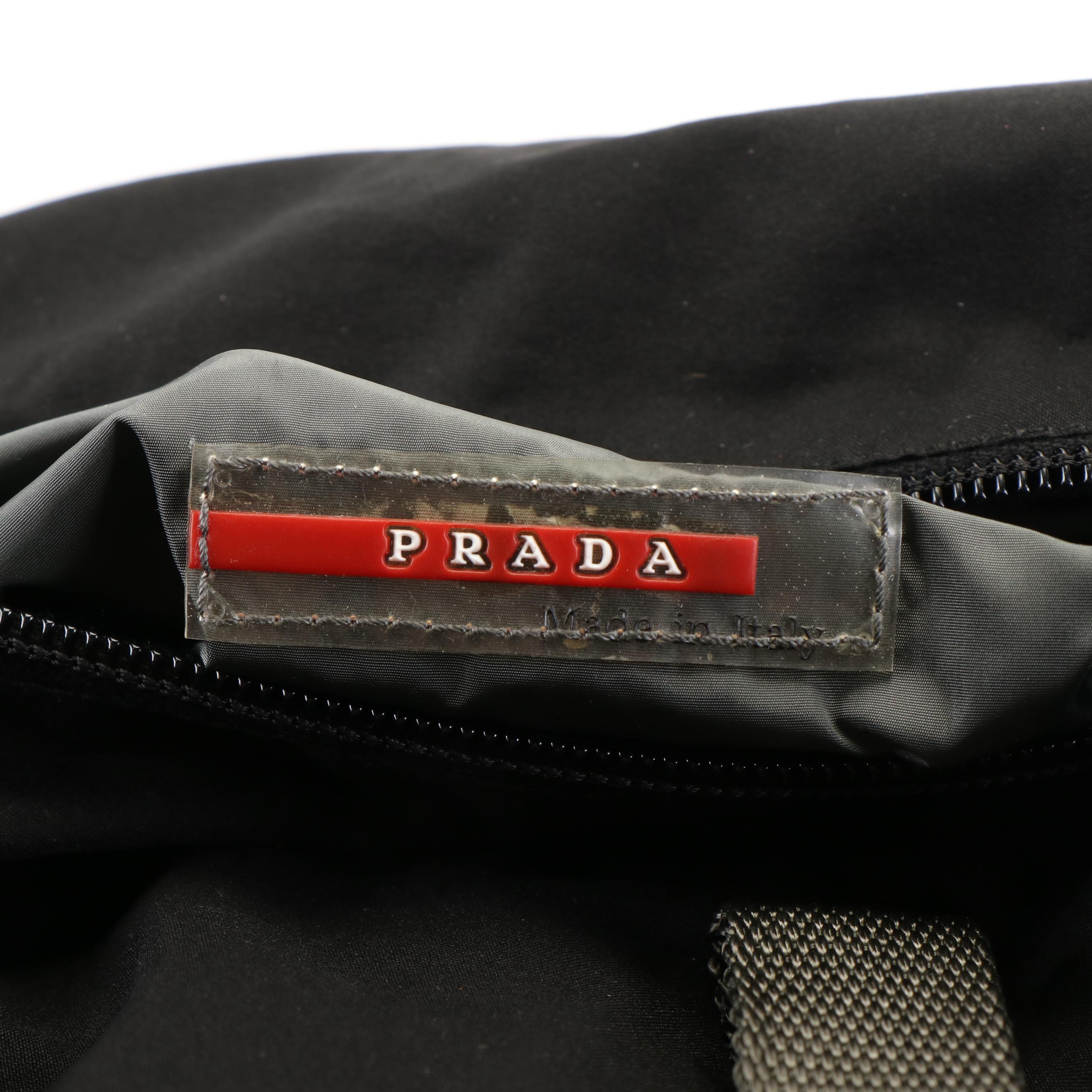 Prada Sports Line Black Tessuto Nylon Mini Duffle Bag