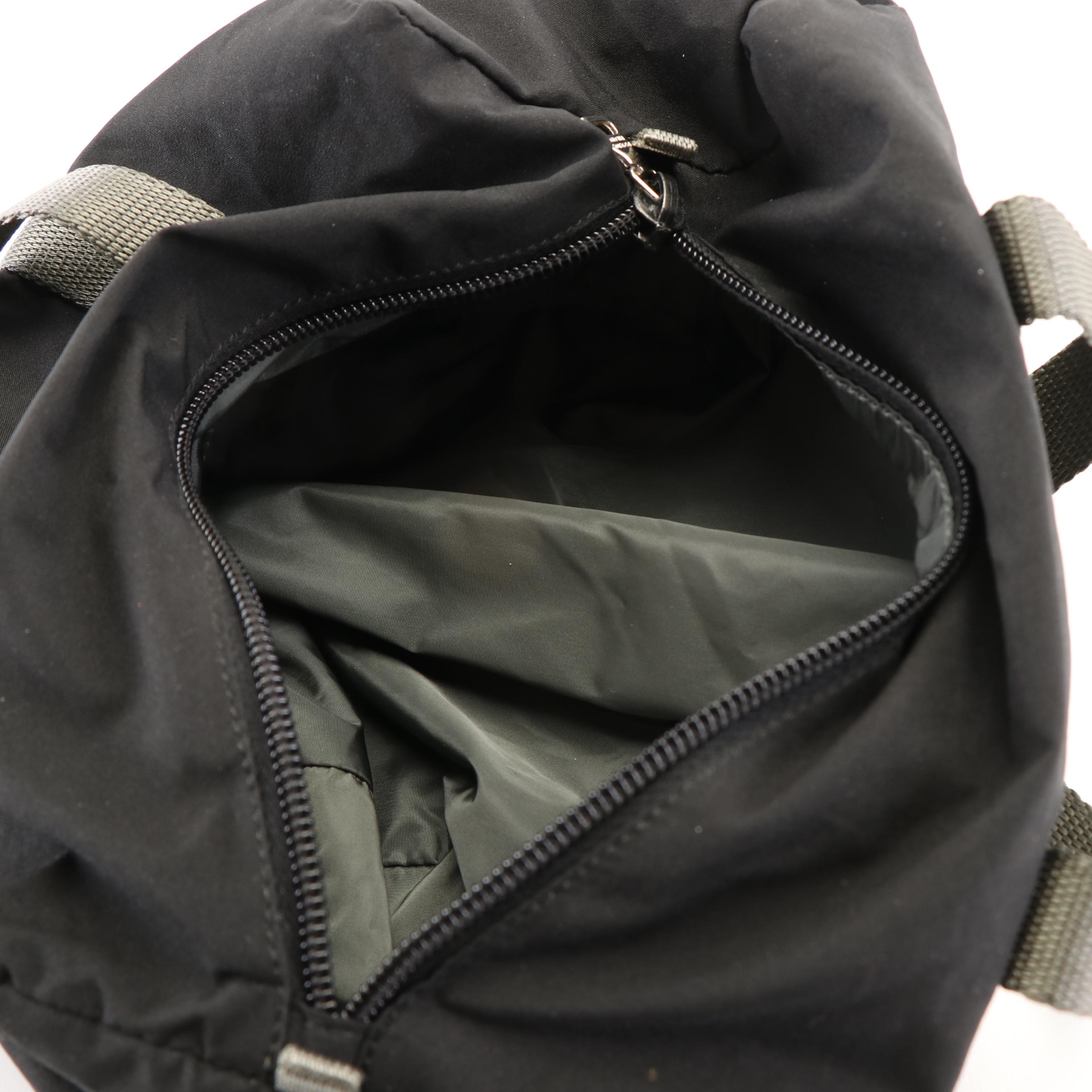 Prada Sports Line Black Tessuto Nylon Mini Duffle Bag